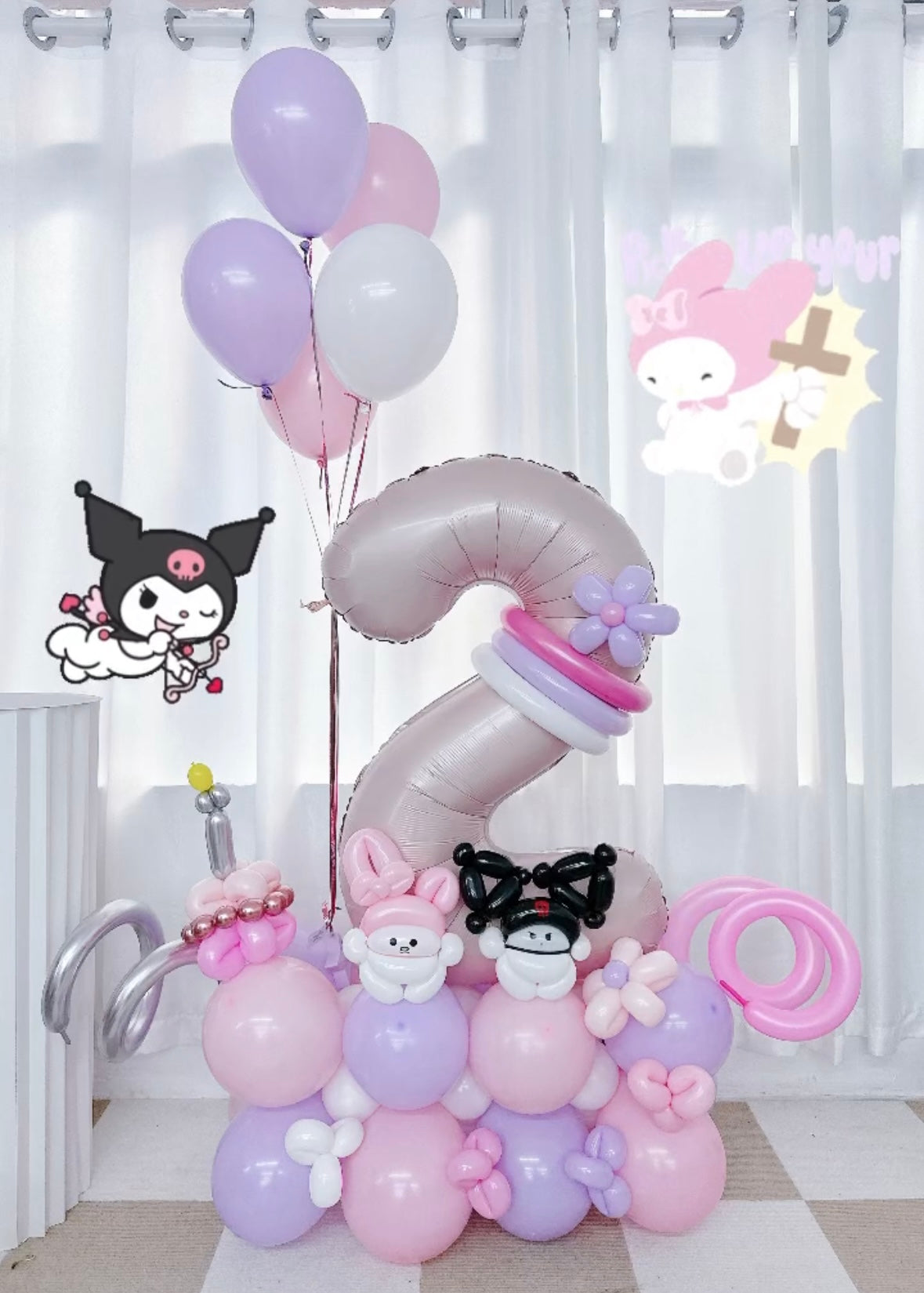 Kuromi主題公仔氣球座 Balloon Set