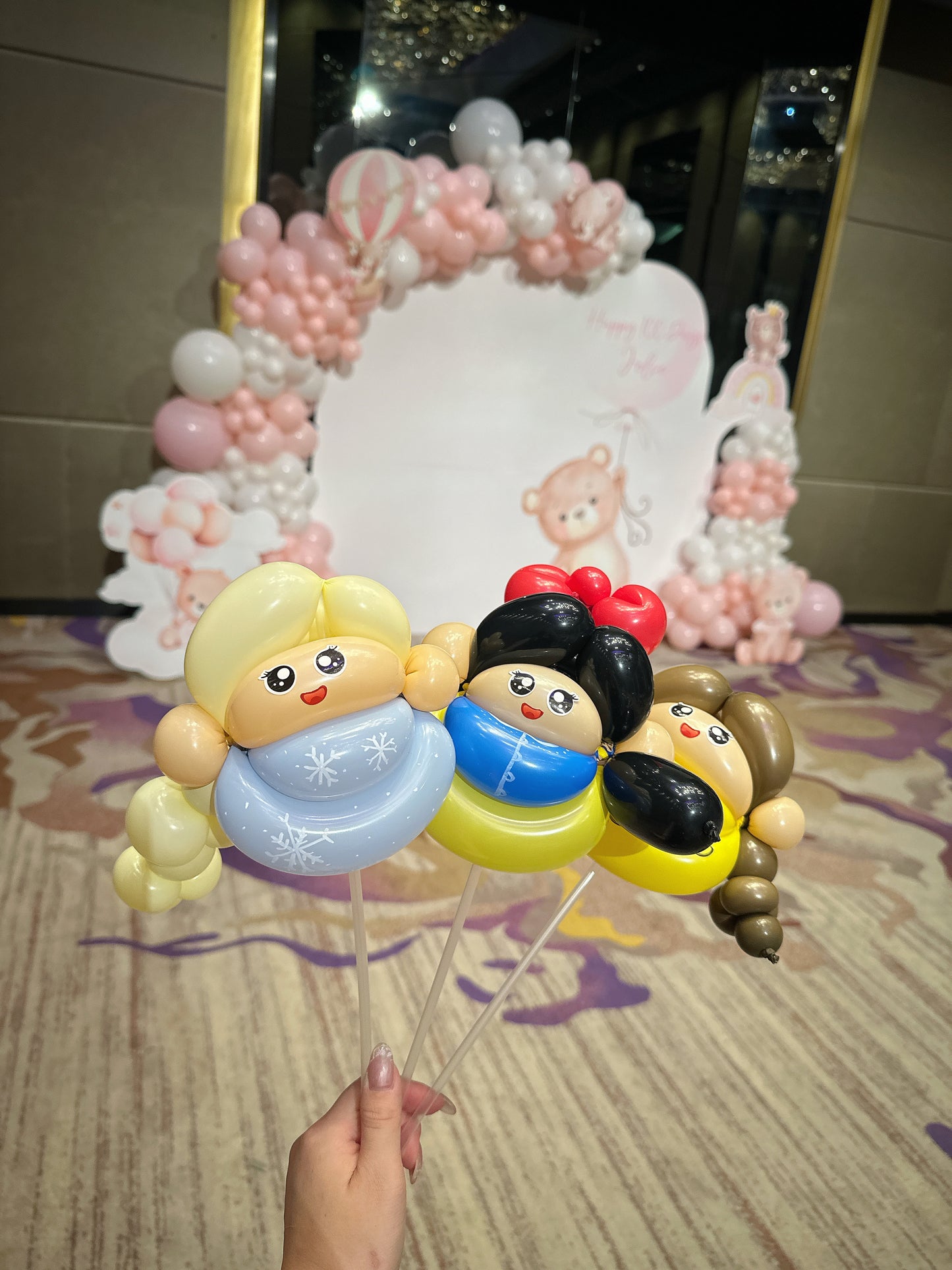 百日宴熊仔佈置Teddy 100 Days Balloon Deco