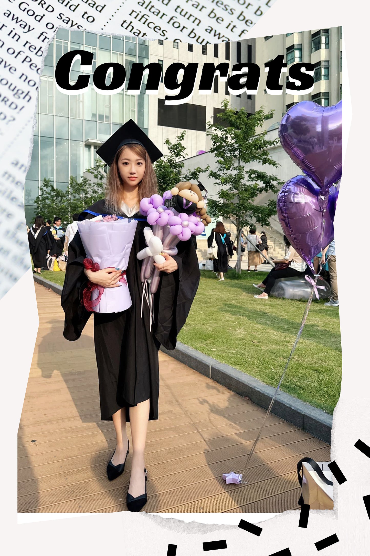 畢業公仔氣球花束Graduation Balloon Flower Bouquet