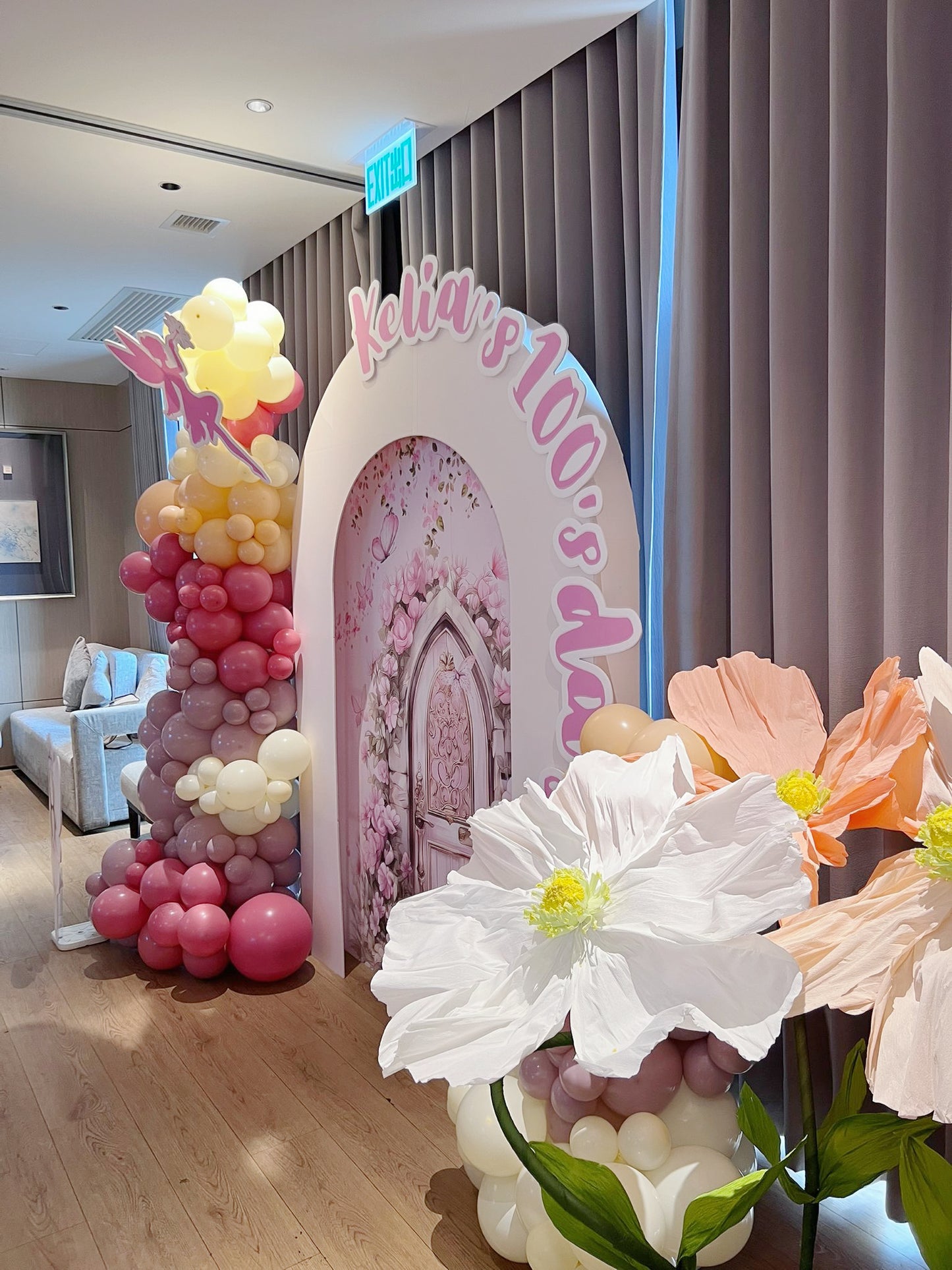 Fairy百日宴氣球佈置 100 Days Ballooin Deco
