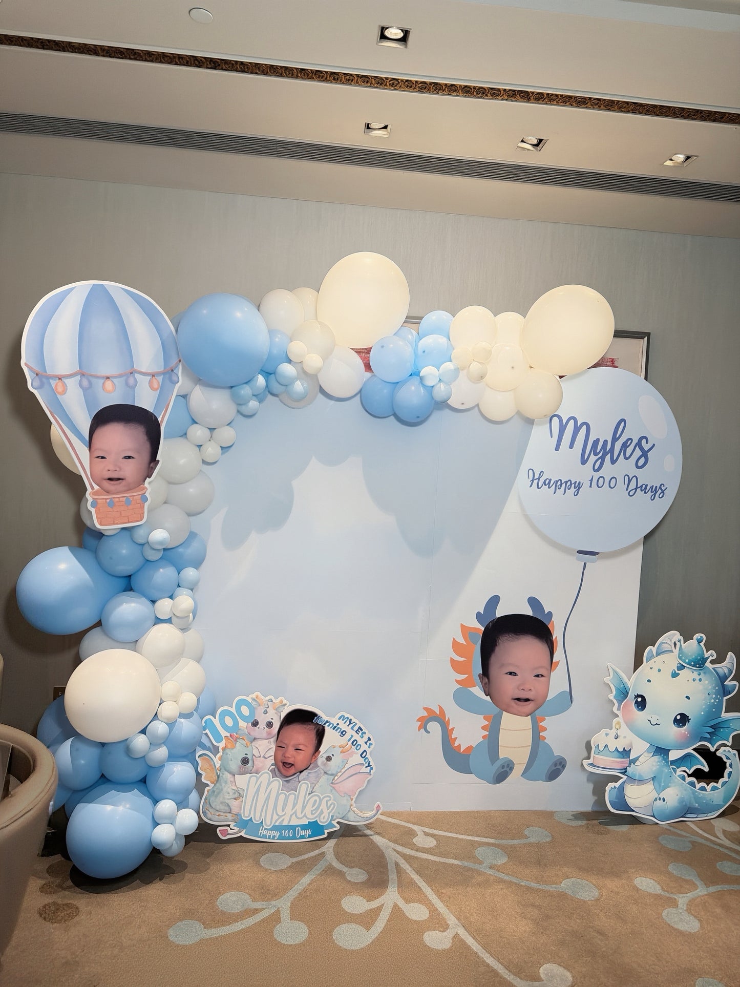 龍bb百日宴氣球佈置 Baby Dragon 100 Days Balloon Deco