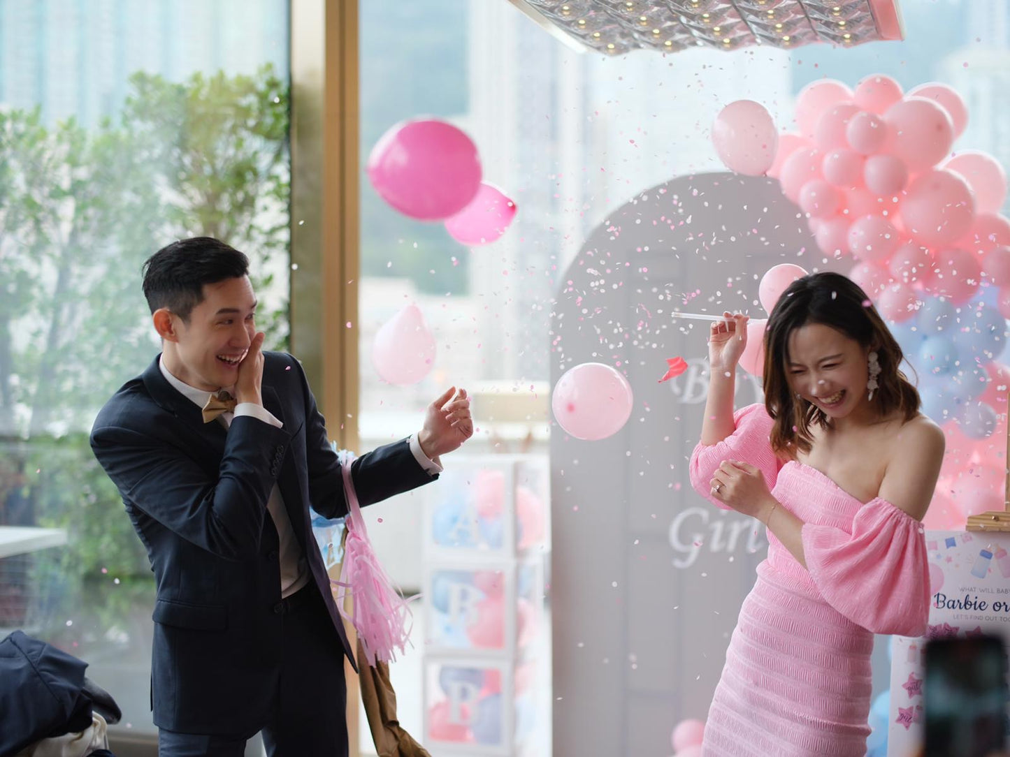 性別揭曉氣球佈置Baby Gender Reveal Deco
