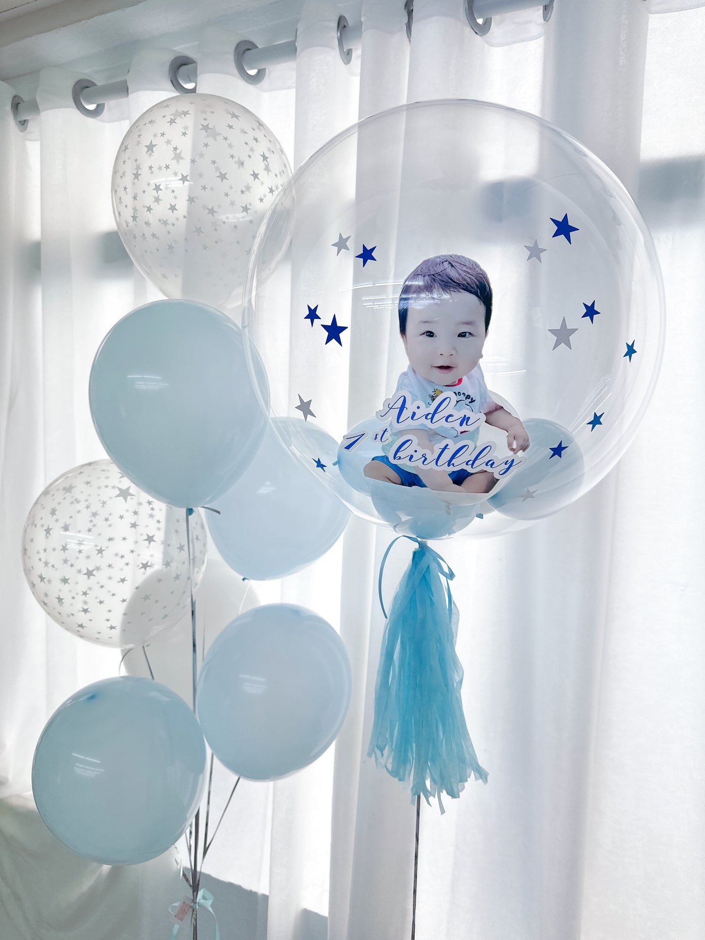 彩print BB相生日氣球串套裝 Photo Printing Balloon Bouquet Set