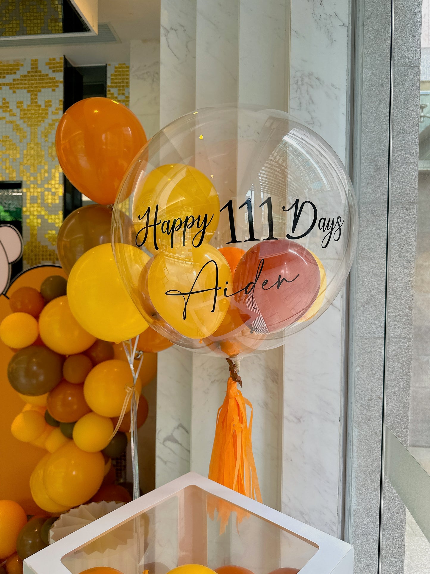 鬆弛熊氣球百日宴佈置100 Days Balloon Deco