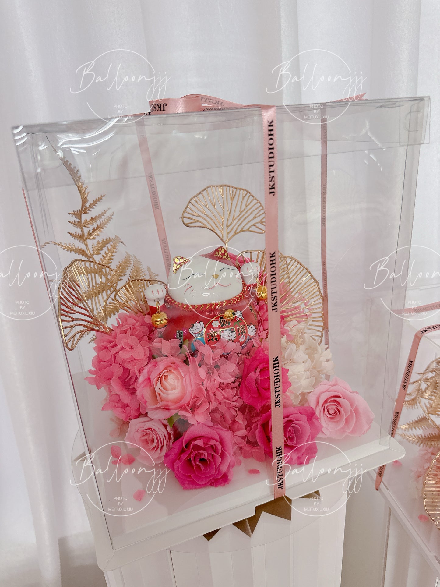 招財貓開張永生花盒 Opening Flower Box