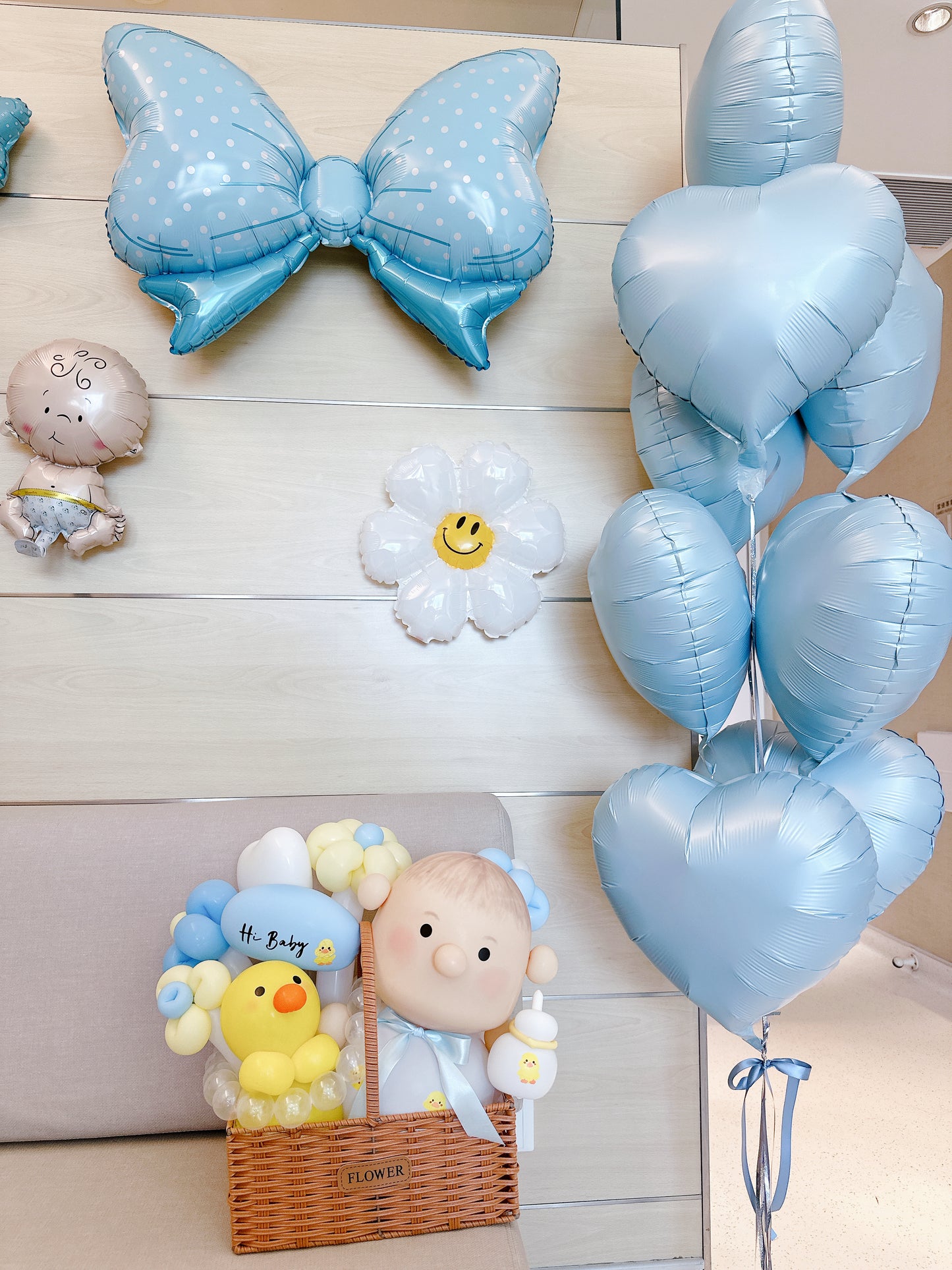 嬰兒氣球籃Welcome Baby Balloon Basket