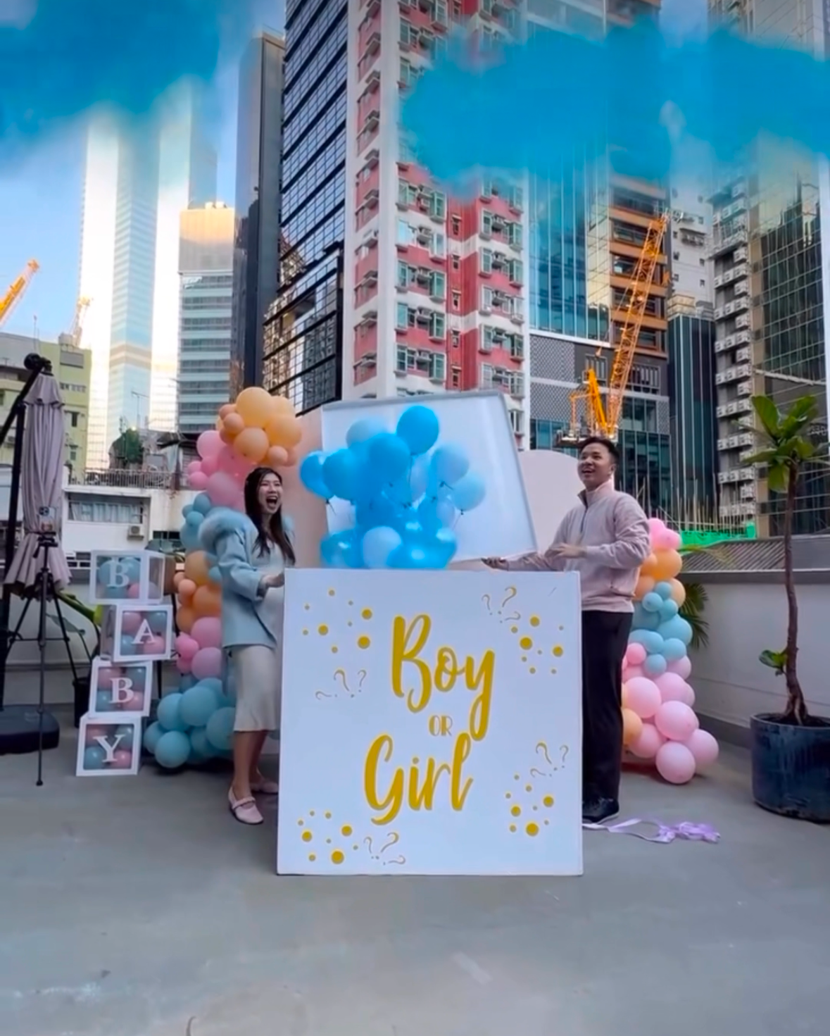 Baby Gender Reveal Deco性別揭曉氣球佈置