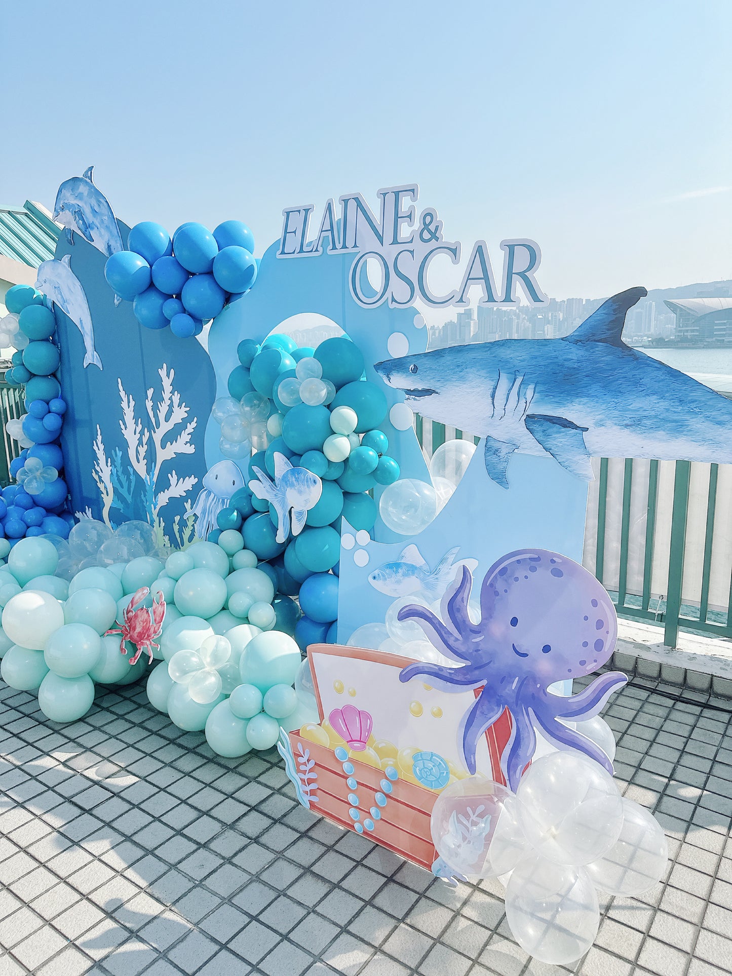 海洋主題氣球佈置Ocean Theme Balloon Deco