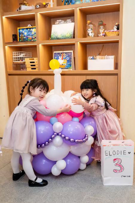 生日氣球蛋糕佈置Birthday Cake Balloon Deco