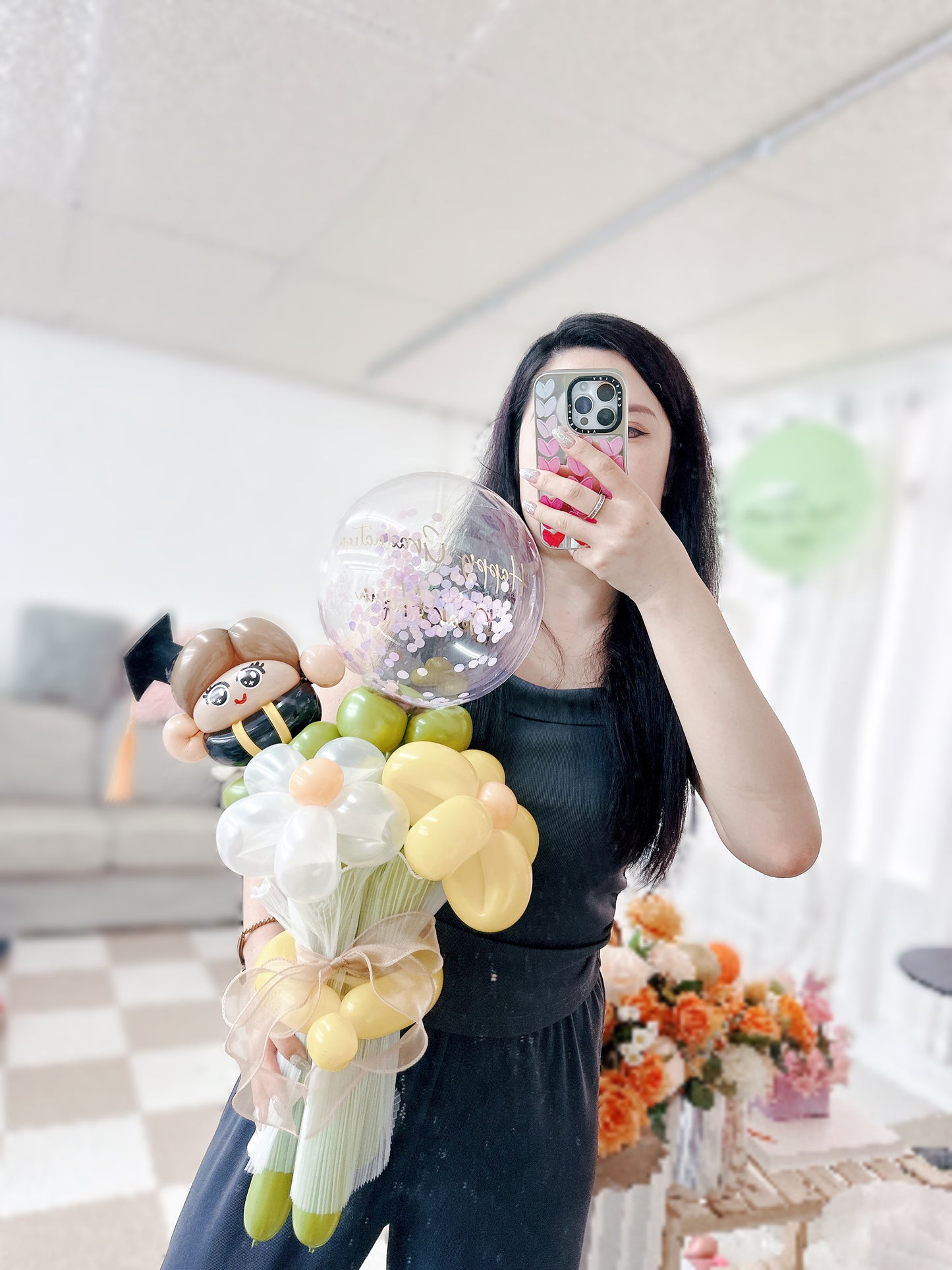 畢業公仔氣球花束Graduation Balloon Flower Bouquet