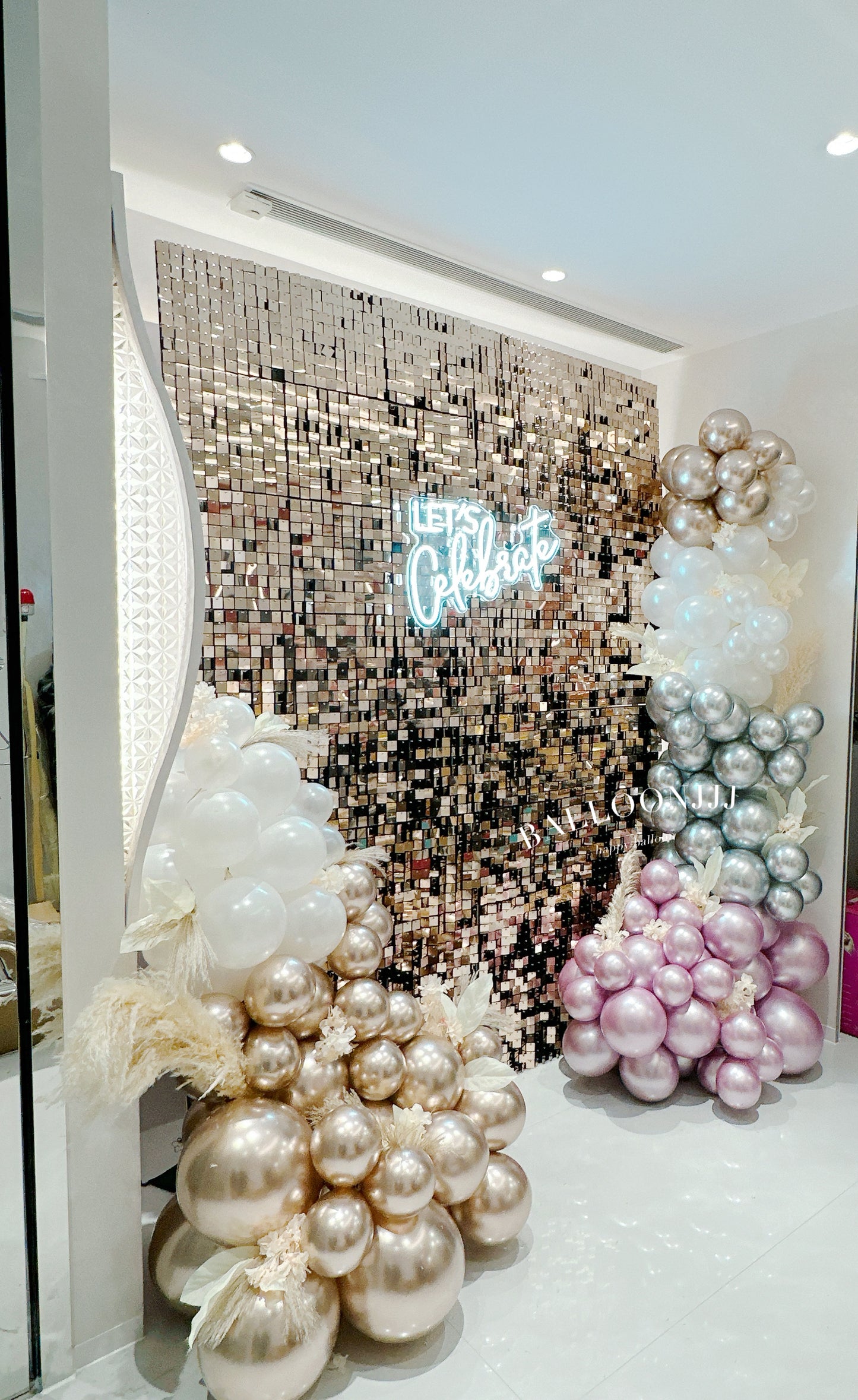 閃閃背景板氣球佈置Bling Bling Balloon Deco