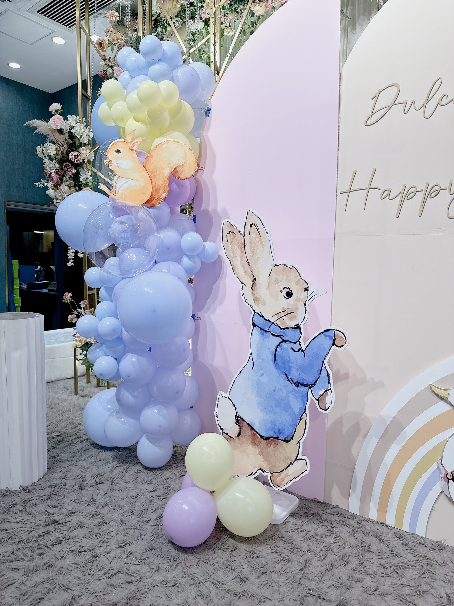 兔仔主題百日宴佈置 Rabbit 100 Days Balloon Deco