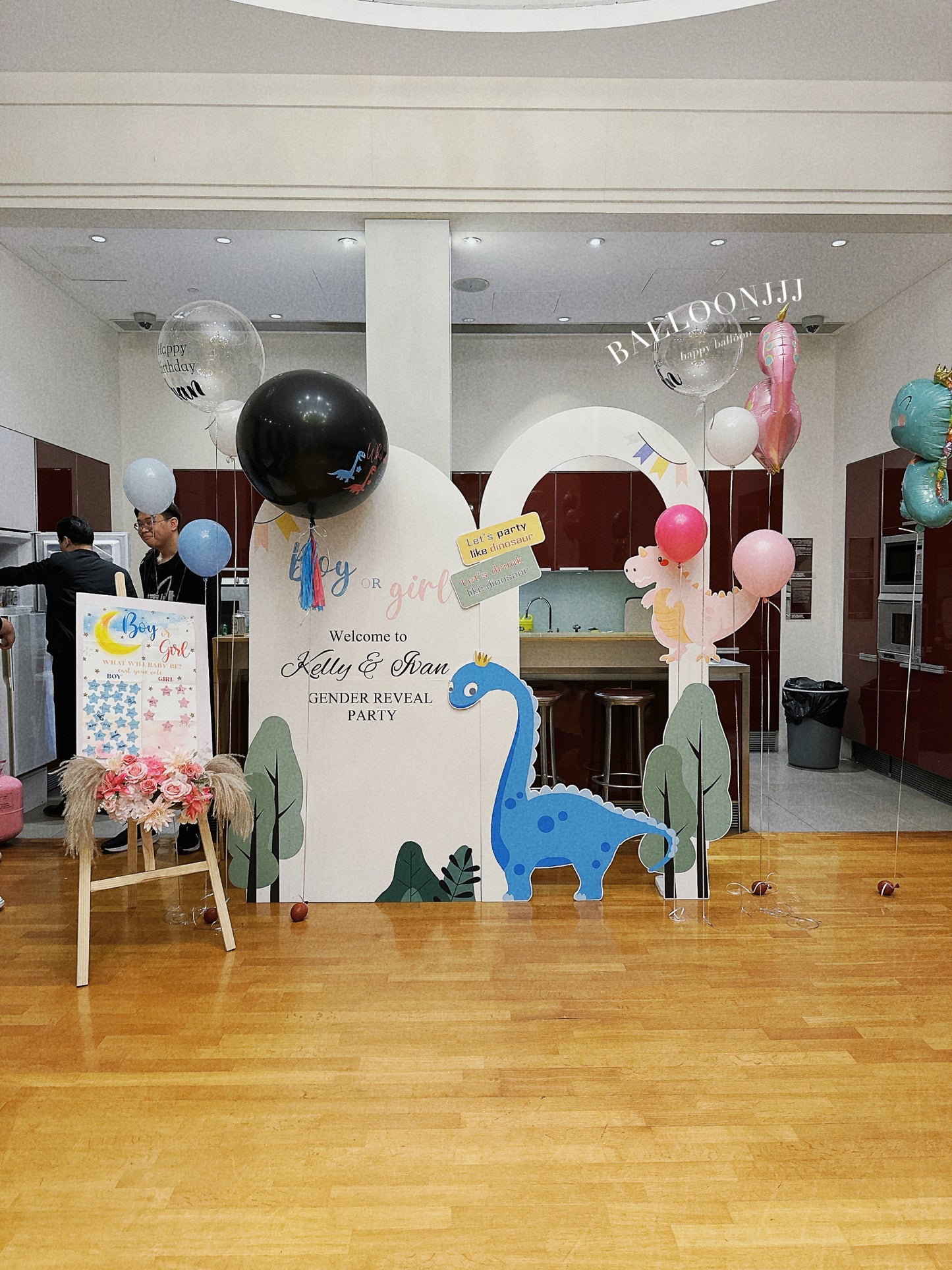 性別揭曉氣球佈置Baby Gender Reveal Deco