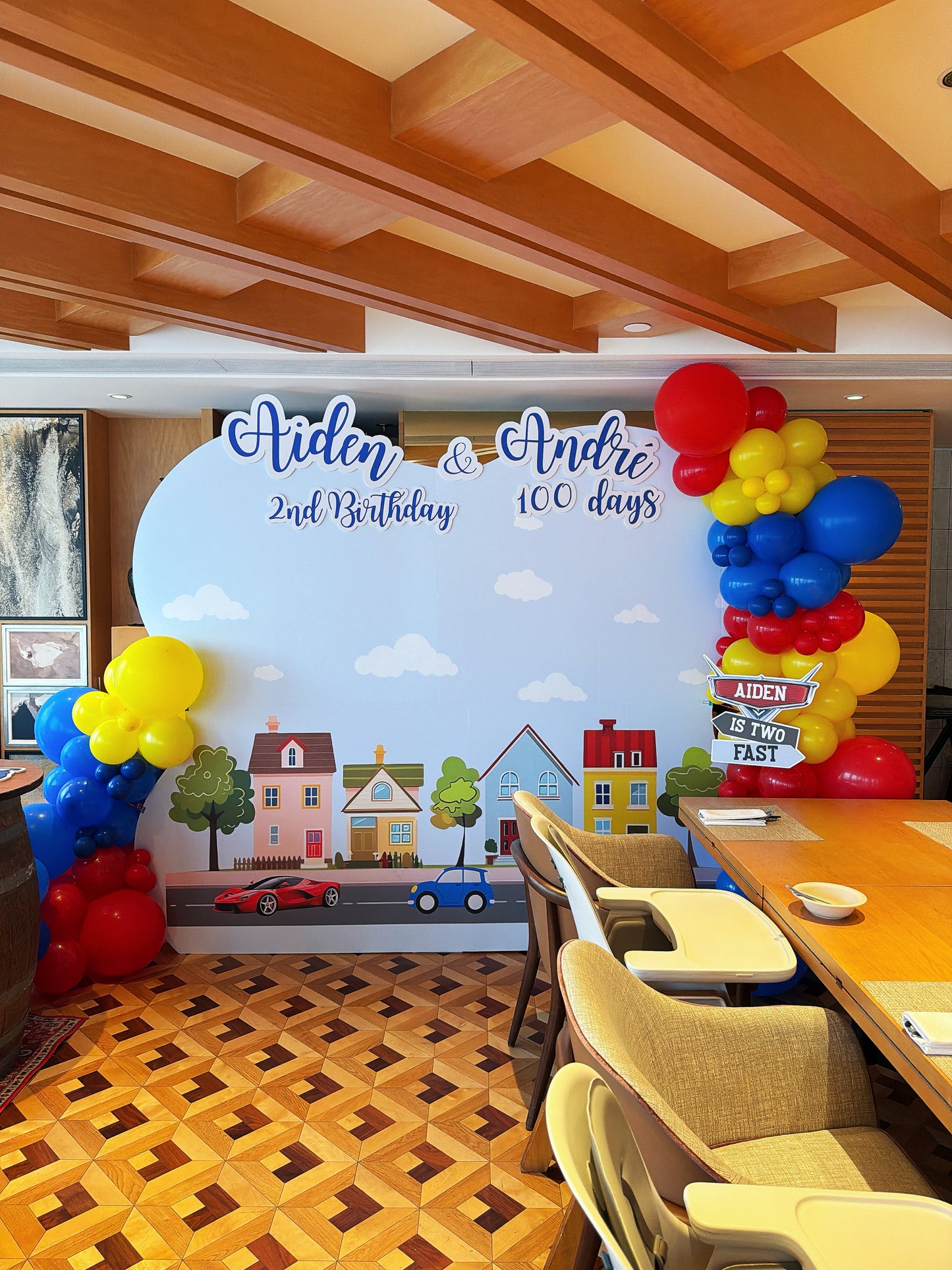 車車生日氣球佈置 Racing theme Birthday Balloon Deco