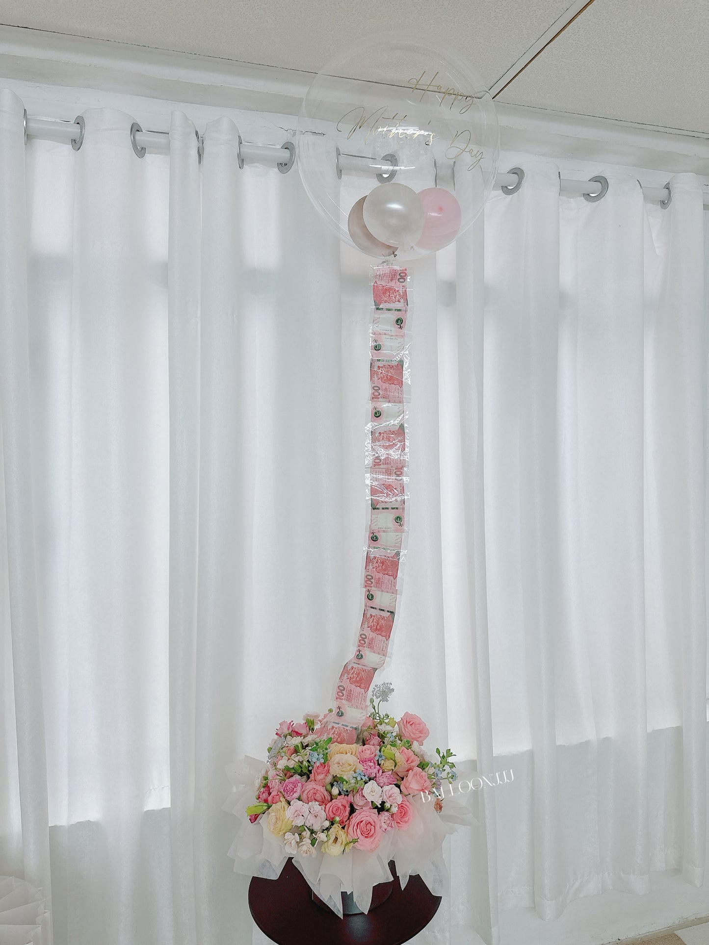 XL SIZE氣球鮮花飛錢桶Money Flower Box