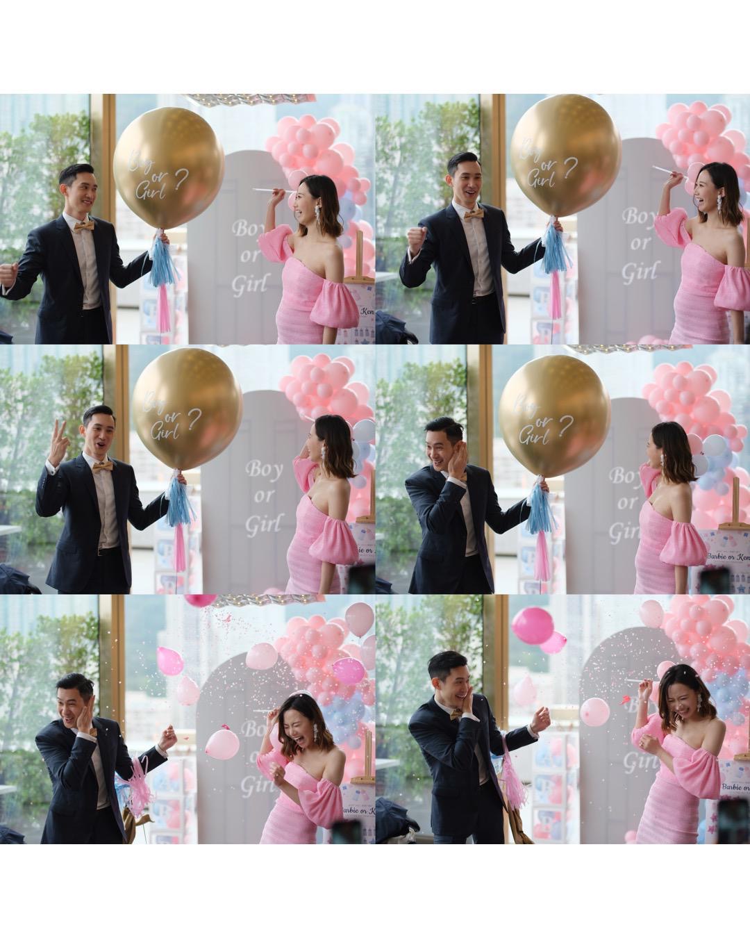 性別揭曉氣球佈置Baby Gender Reveal Deco