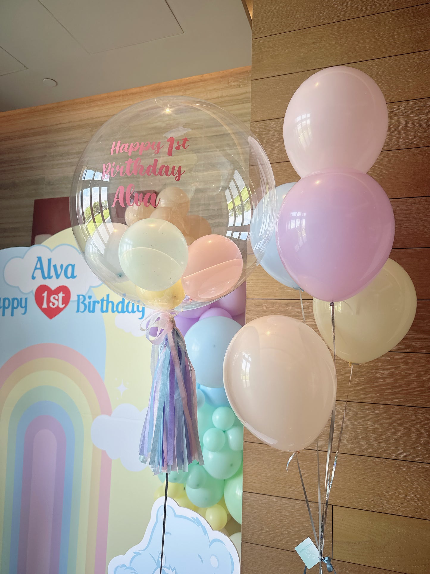 Carebear生日氣球佈置 Carebear Birthday Balloon Deco