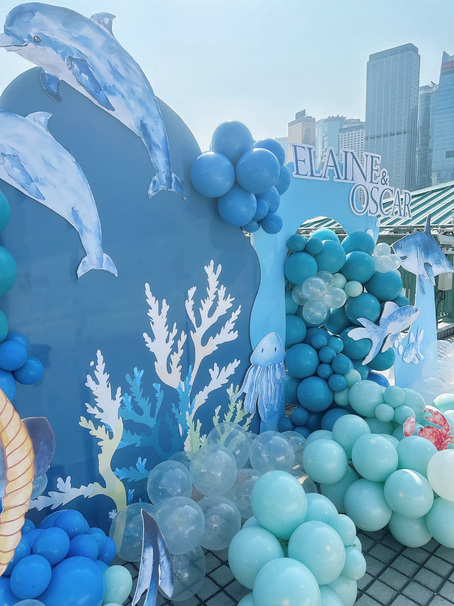 海洋主題氣球佈置Ocean Theme Balloon Deco
