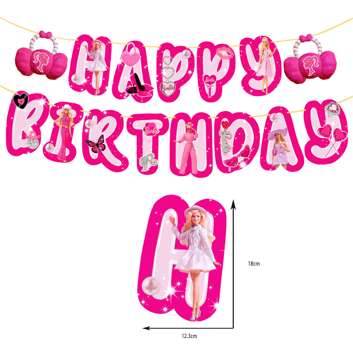 Barbie生日氣球材料包Balloon package