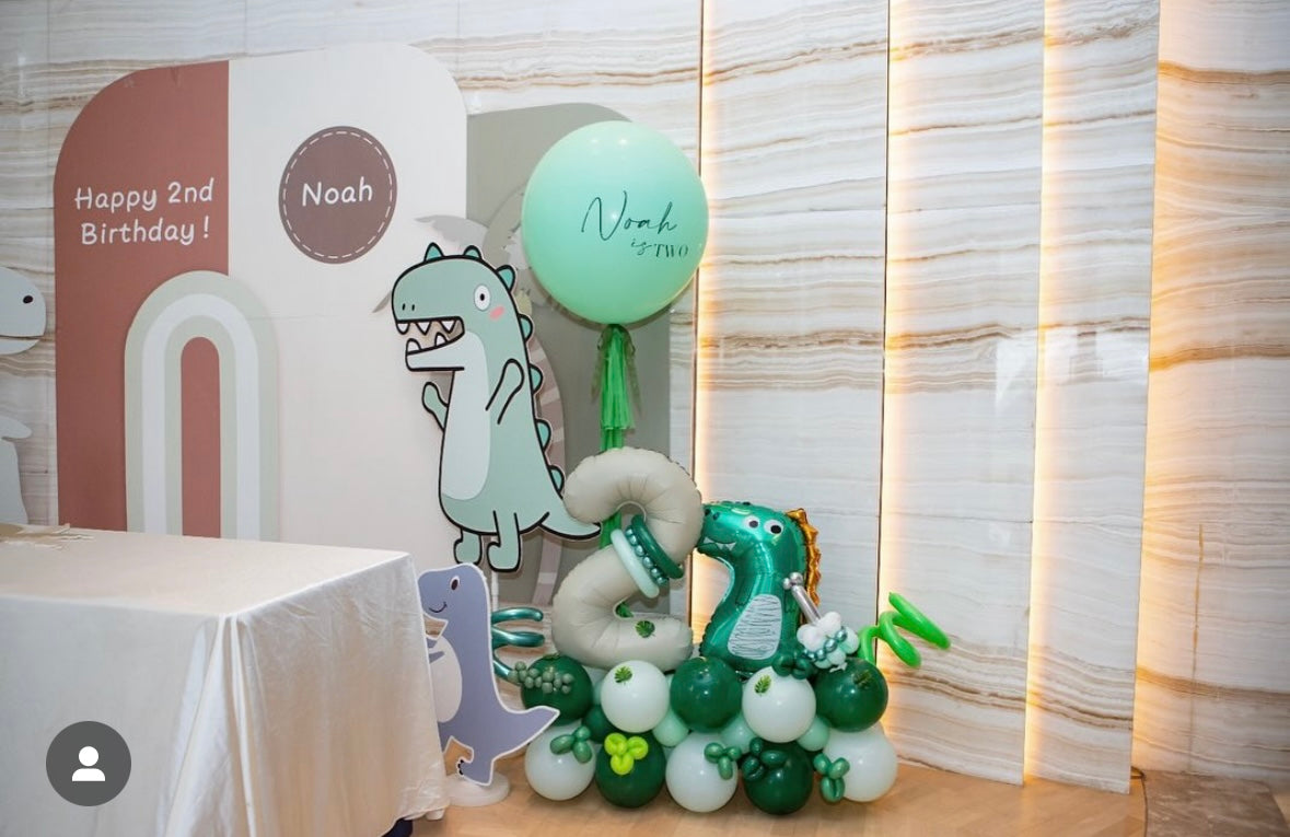 恐龍生日公仔氣球座Dinosaur Birthday Balloon Set