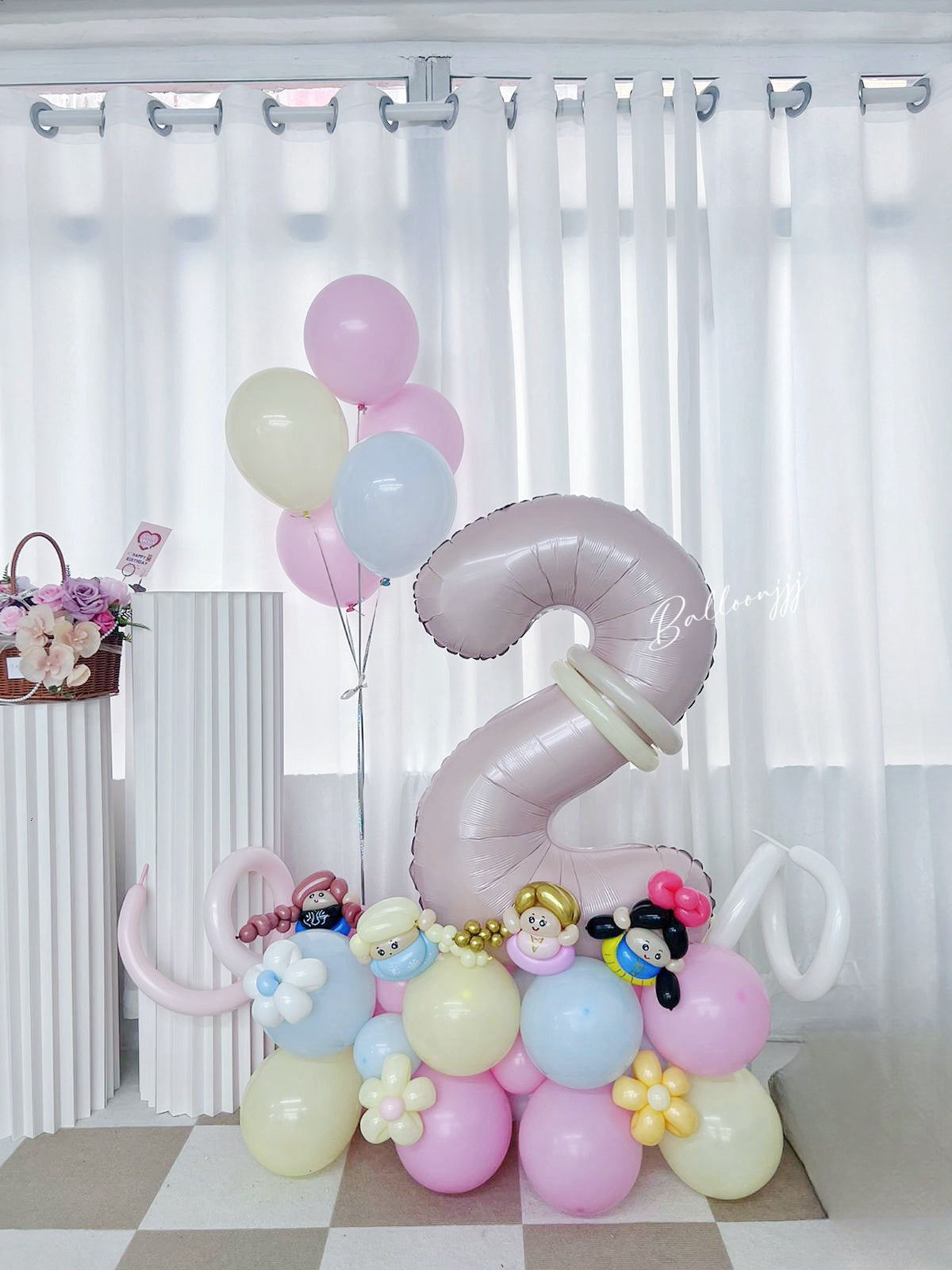迪士尼公主生日公仔氣球座Disney Princess Birthday Balloon Set