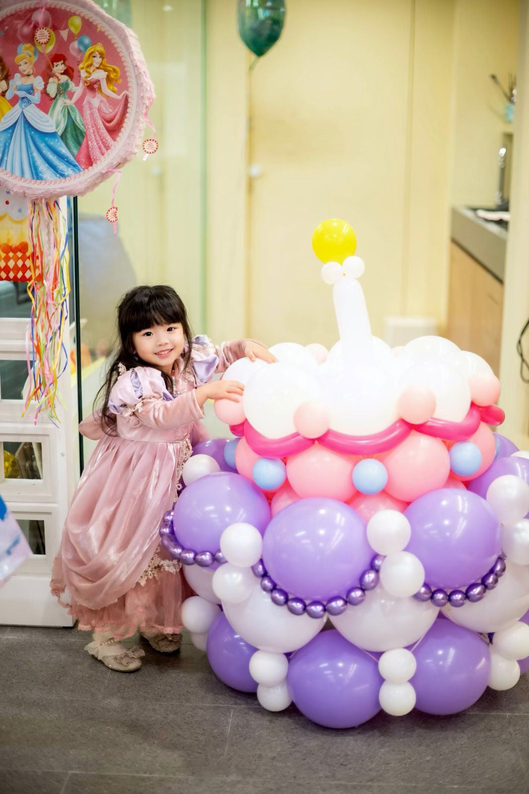 生日氣球蛋糕佈置Birthday Cake Balloon Deco