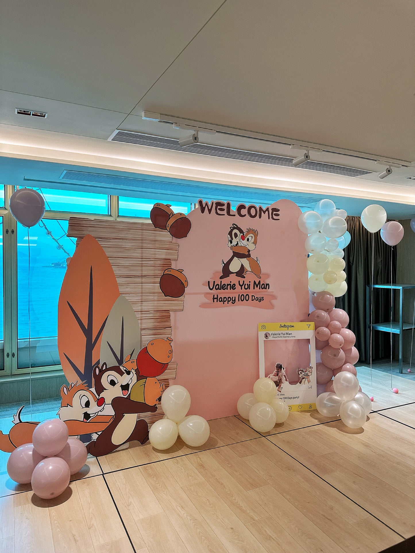 Chip&Dale百日宴氣球佈置100Days Balloon Deco