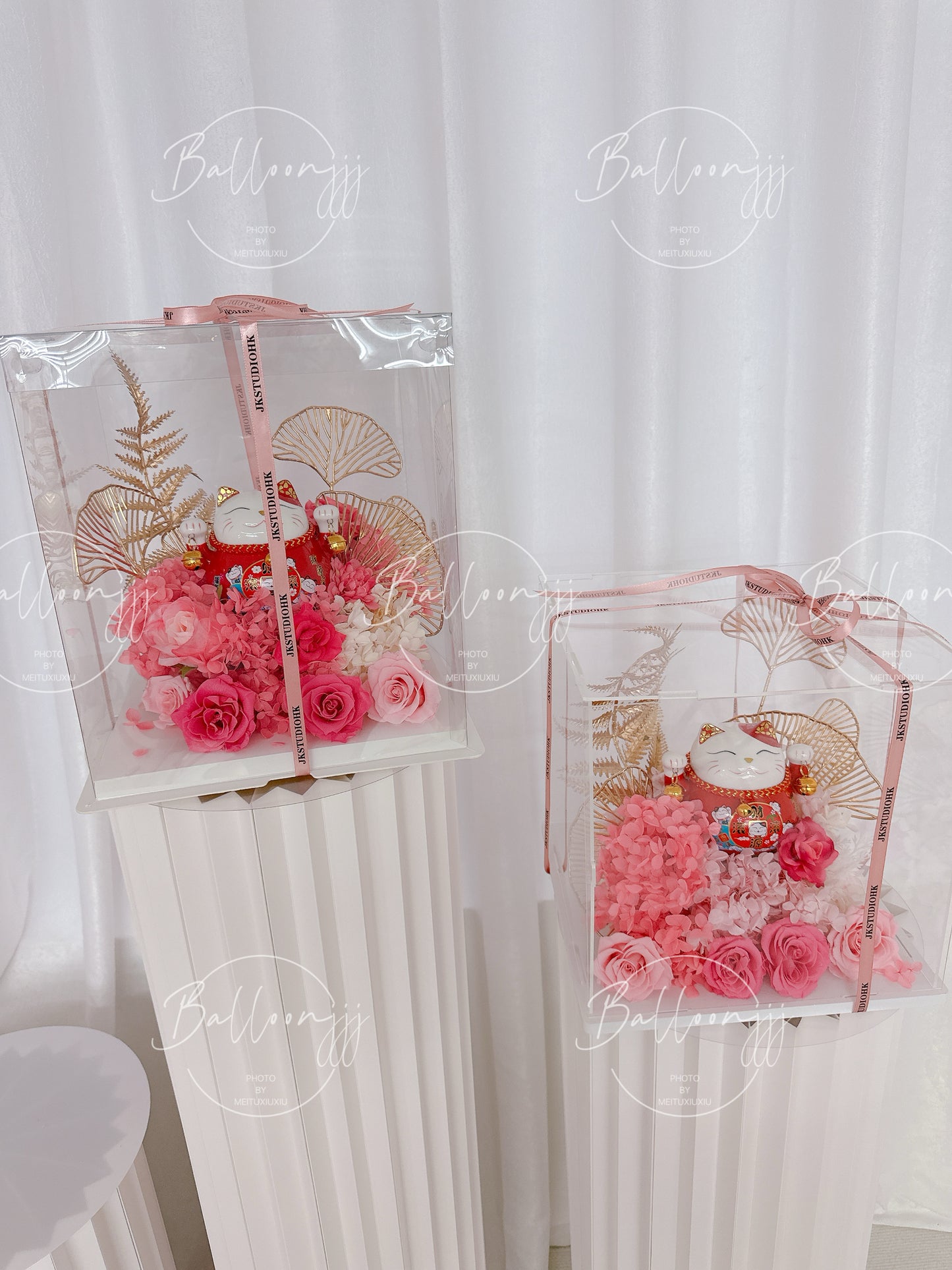 招財貓開張永生花盒 Opening Flower Box