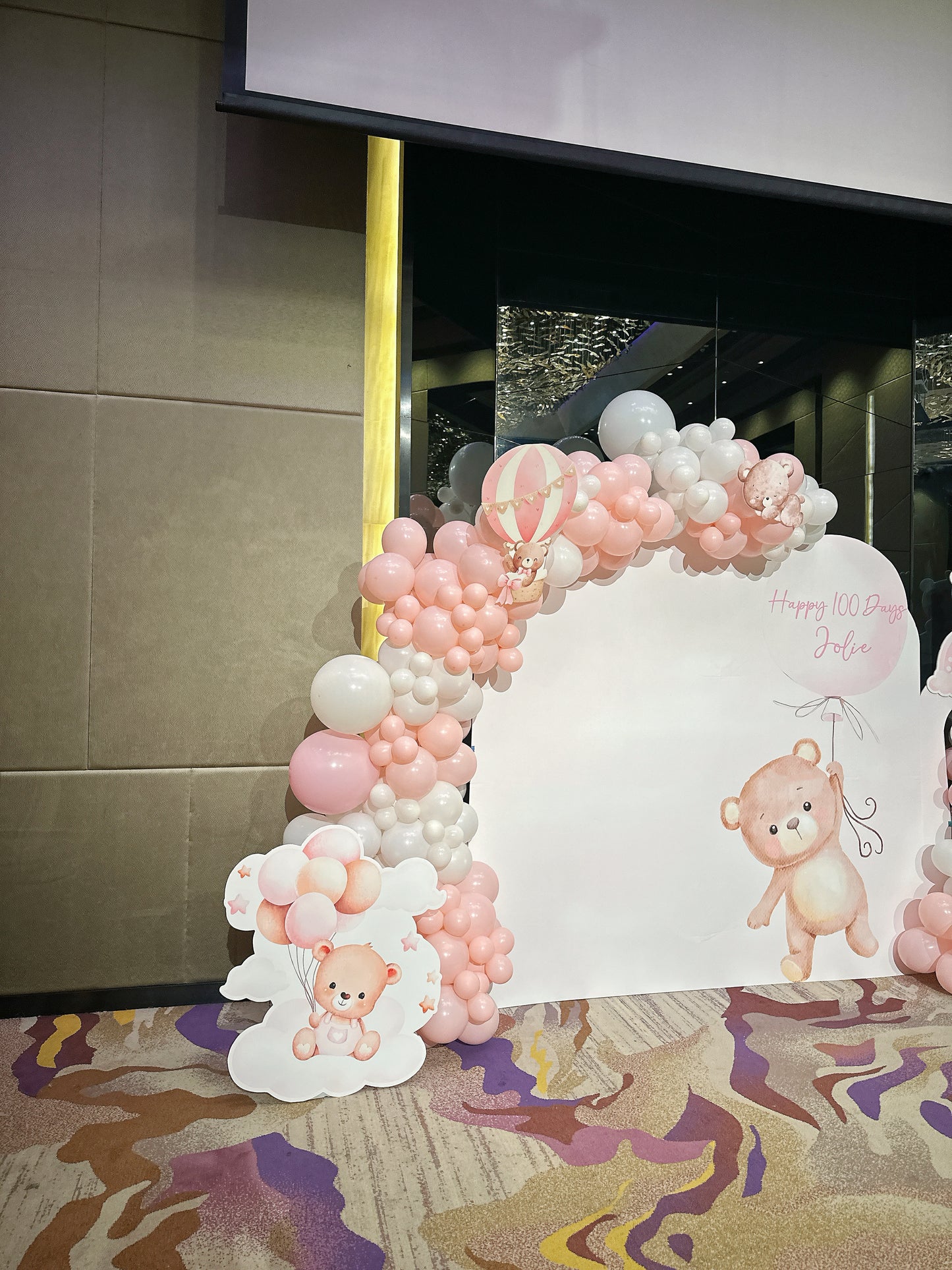 百日宴熊仔佈置Teddy 100 Days Balloon Deco