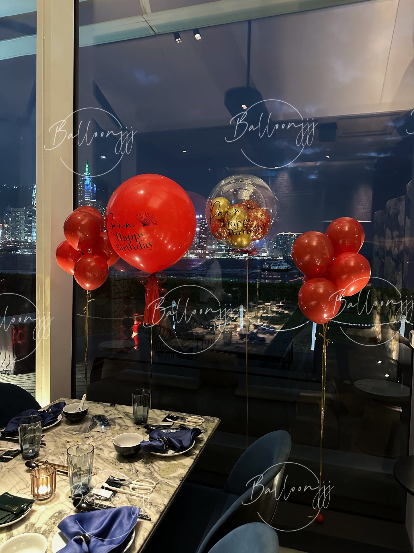 數字生日氣球串套裝 Birthday Balloon Bouquet Set