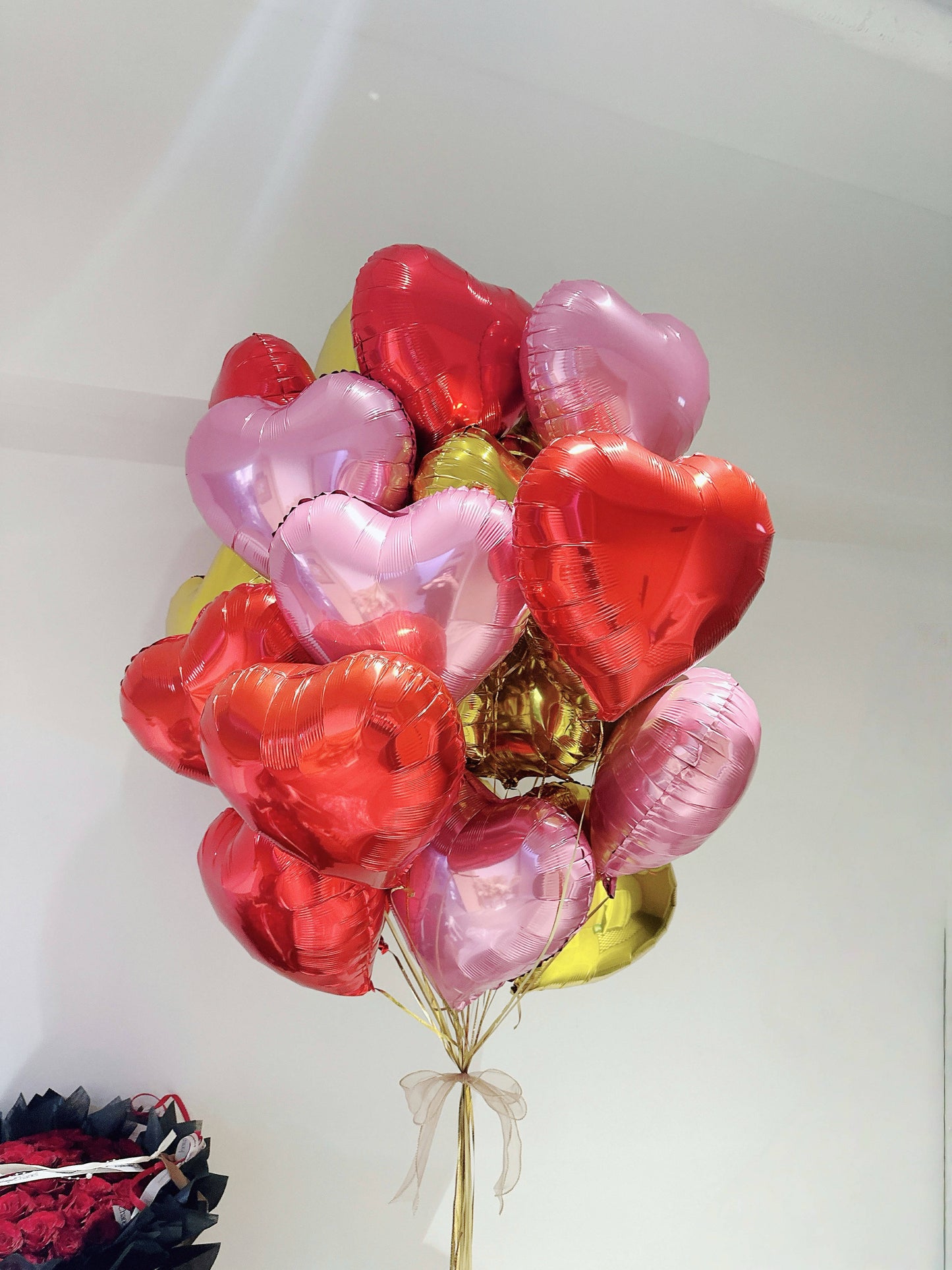 心心氣球串Heart helium balloon bouquet set