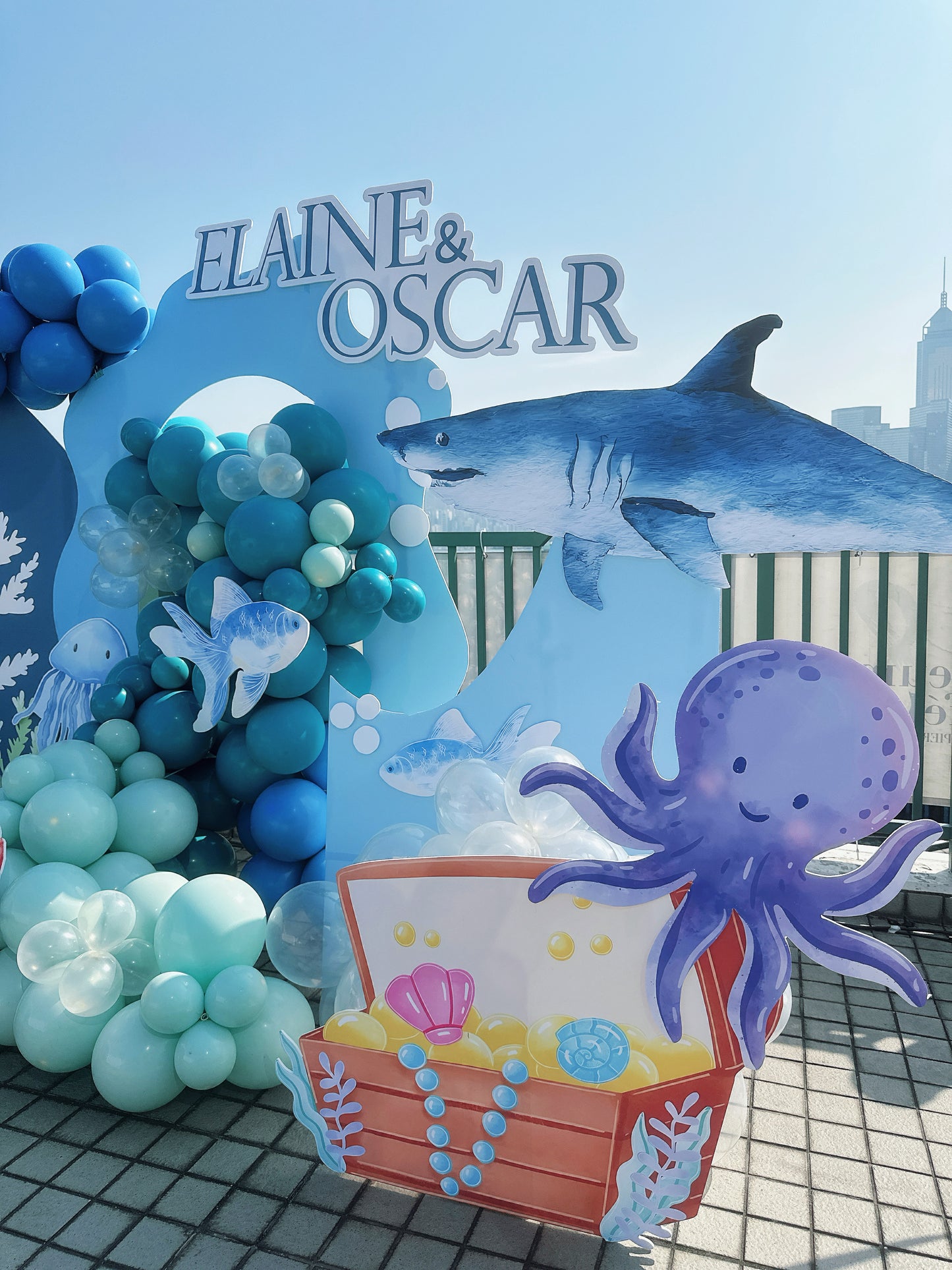 海洋主題氣球佈置Ocean Theme Balloon Deco