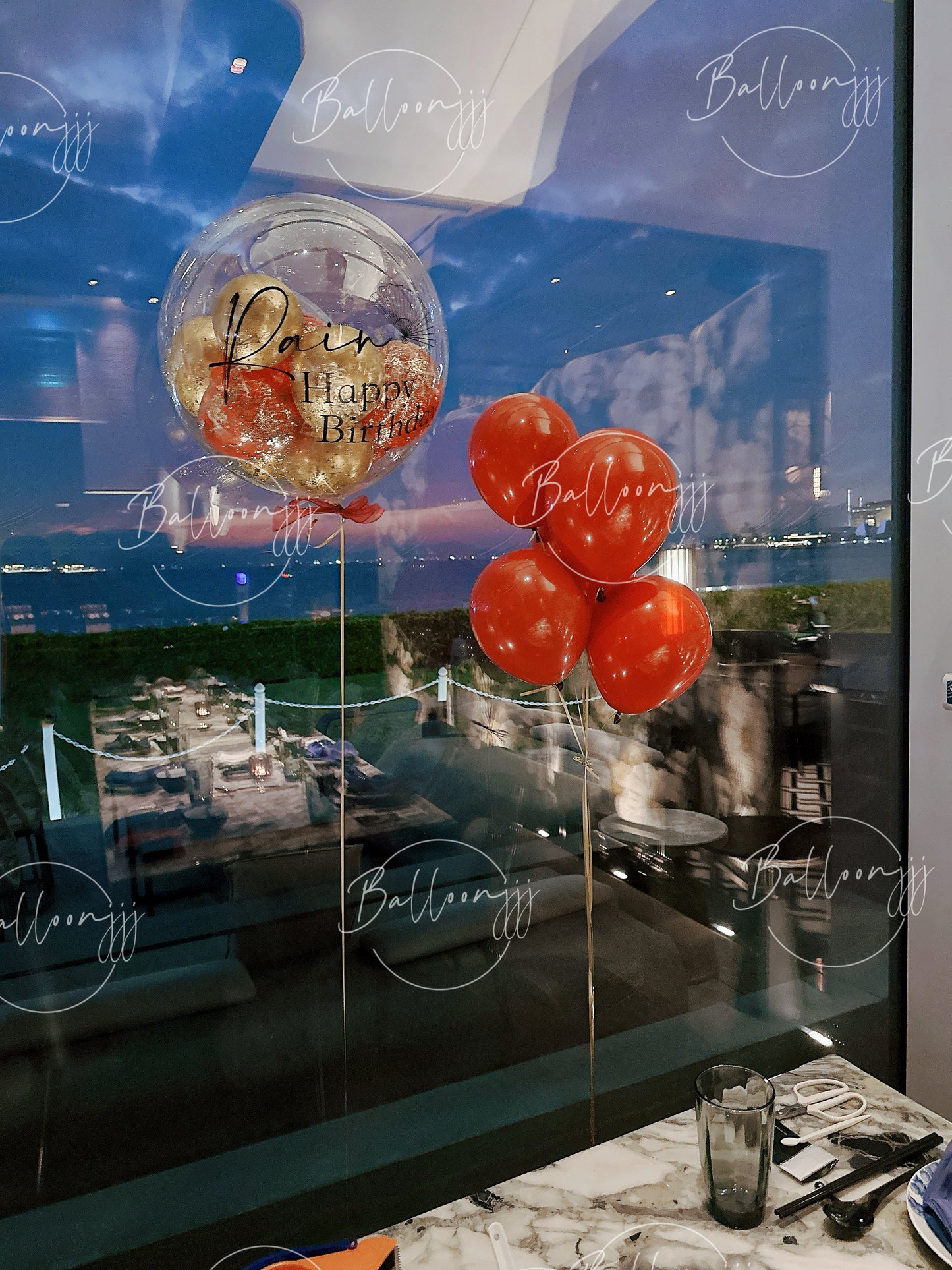 數字生日氣球串套裝 Birthday Balloon Bouquet Set