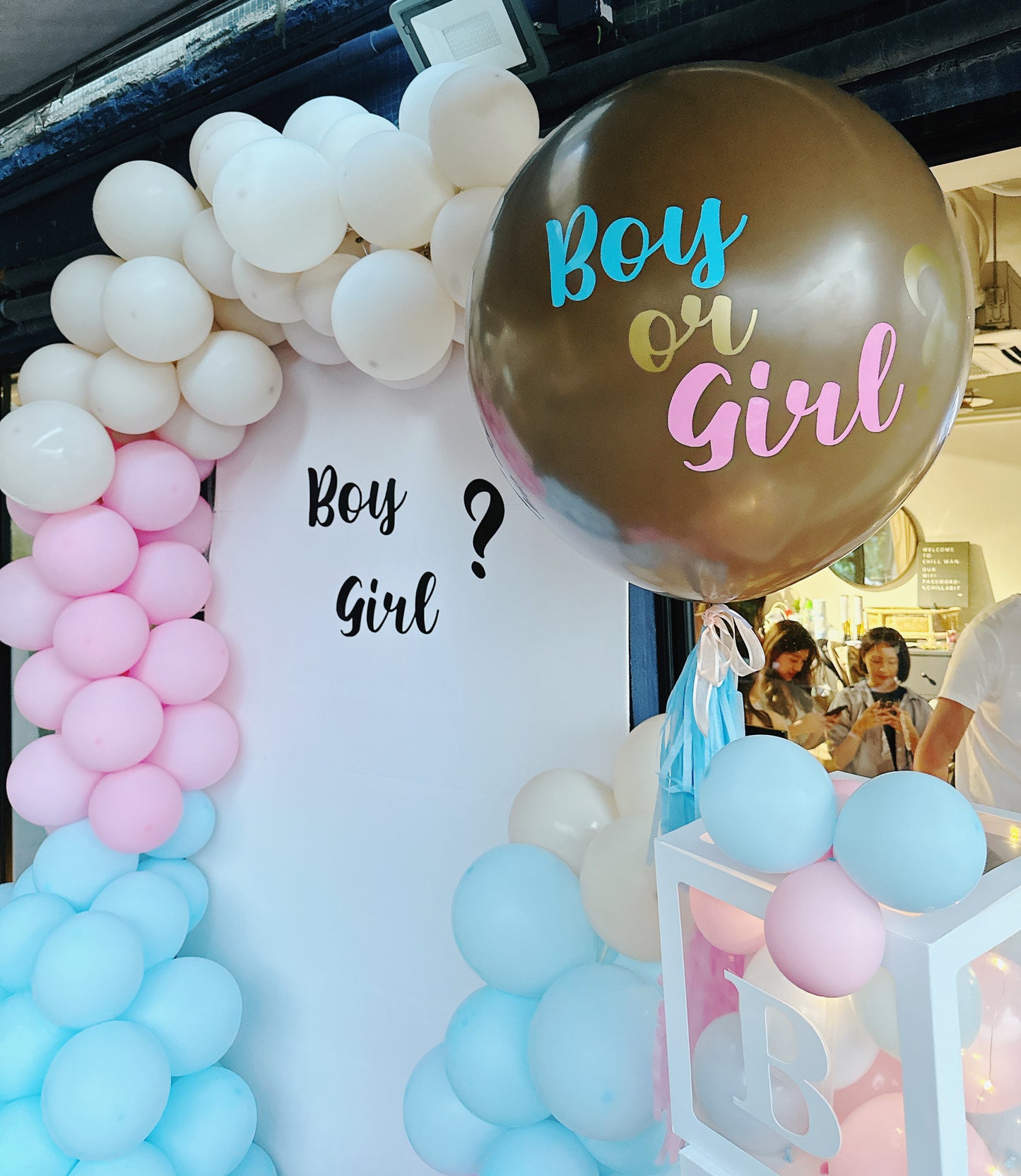 性別揭曉氣球佈置Baby Gender Reveal Balloon Deco