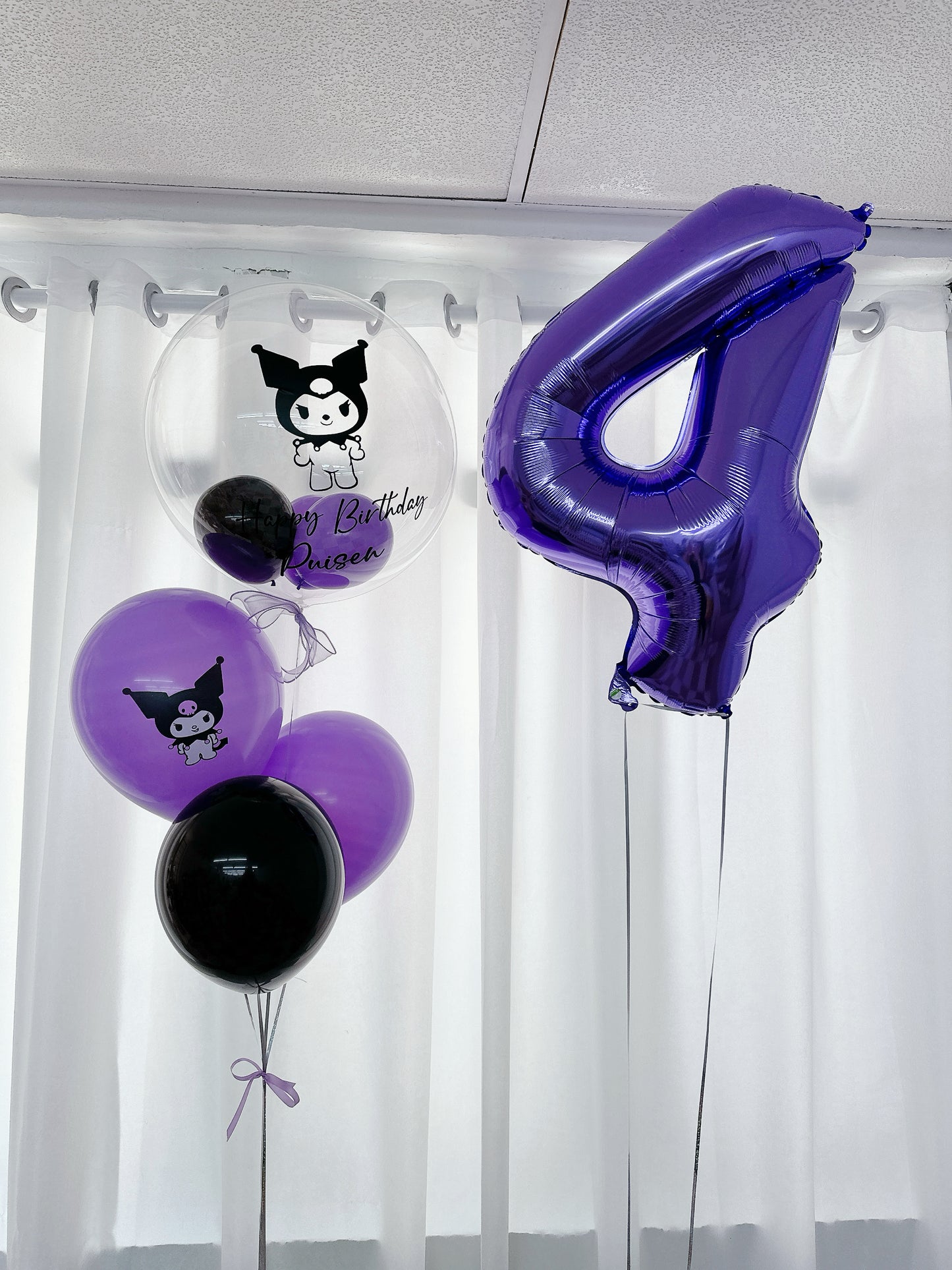 kuromi數字氣球串套裝 Birthday Balloon Bouquet Set