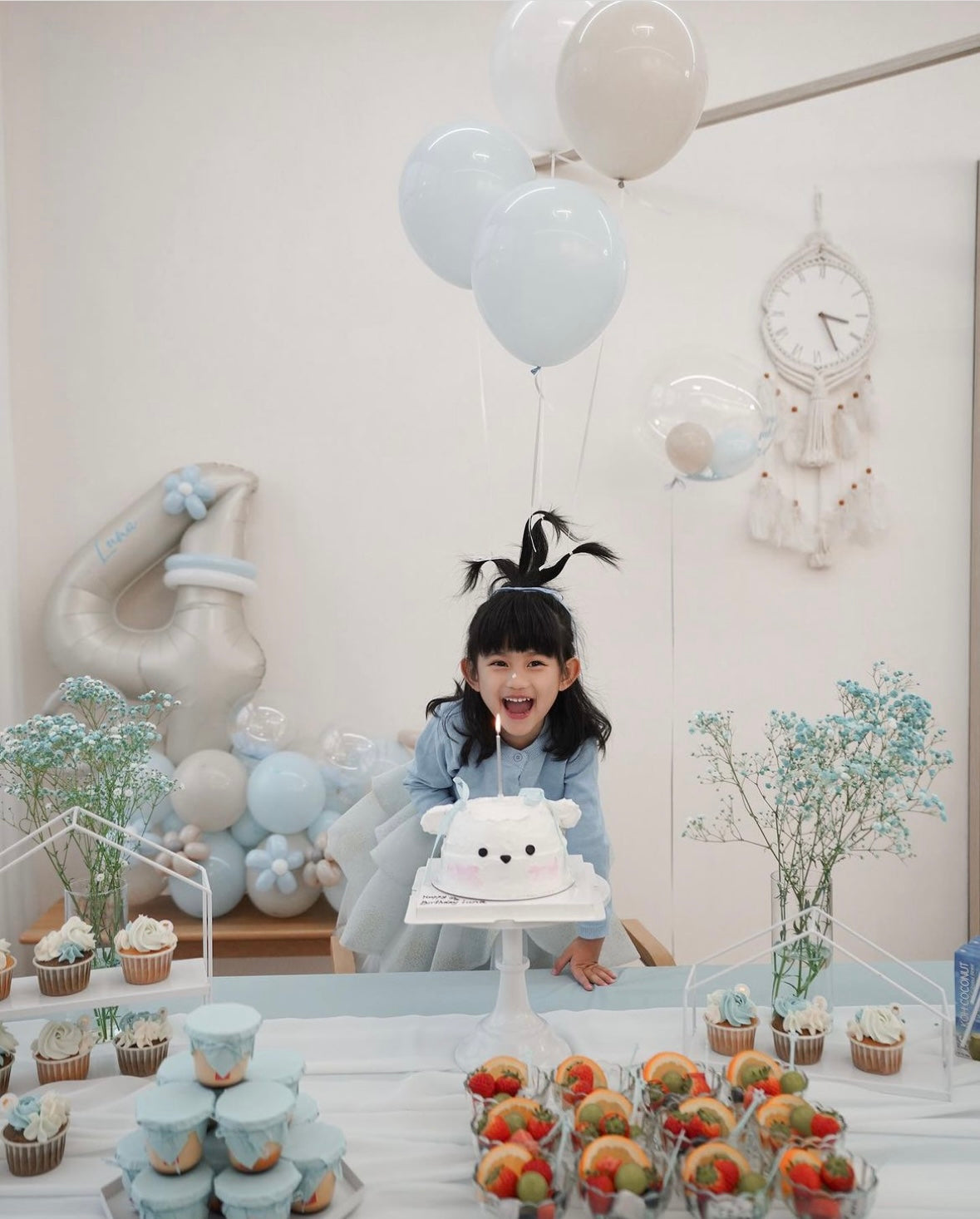 花花生日公仔氣球座 Flower Birthday Balloon Set