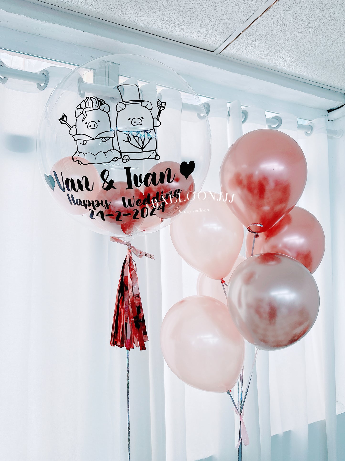 公仔線條氣球串 Drawing Balloon Bouquet Set