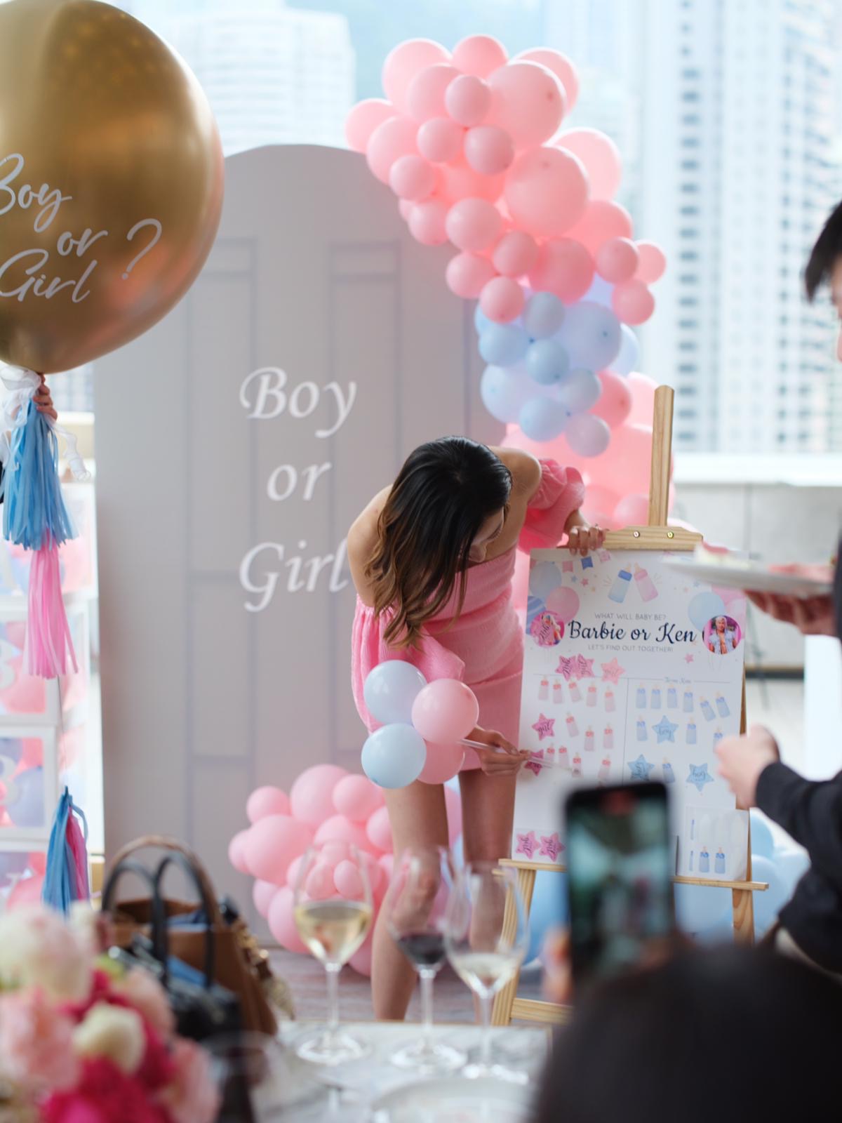 性別揭曉氣球佈置Baby Gender Reveal Deco