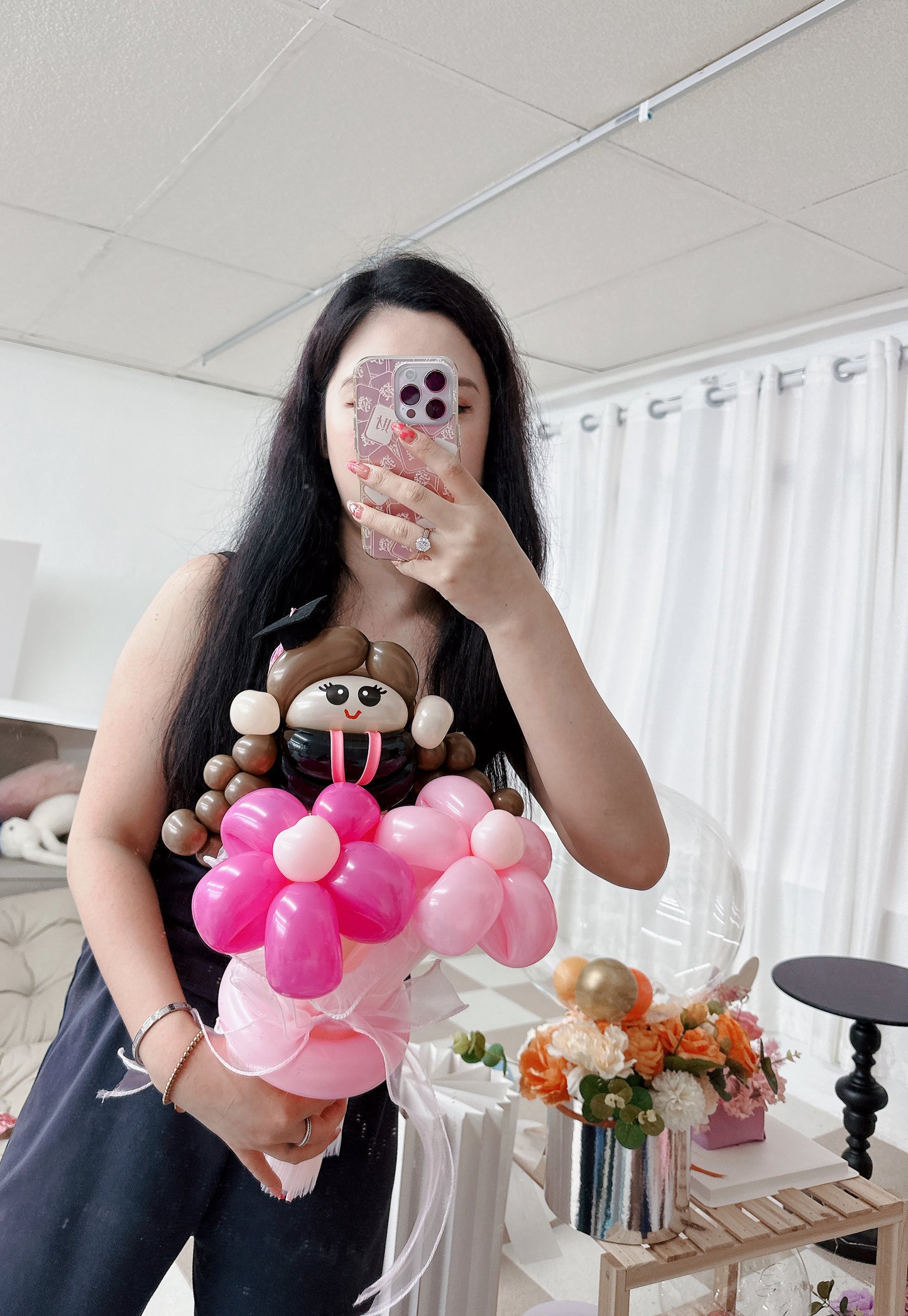 畢業公仔氣球花束Graduation Balloon Flower Bouquet