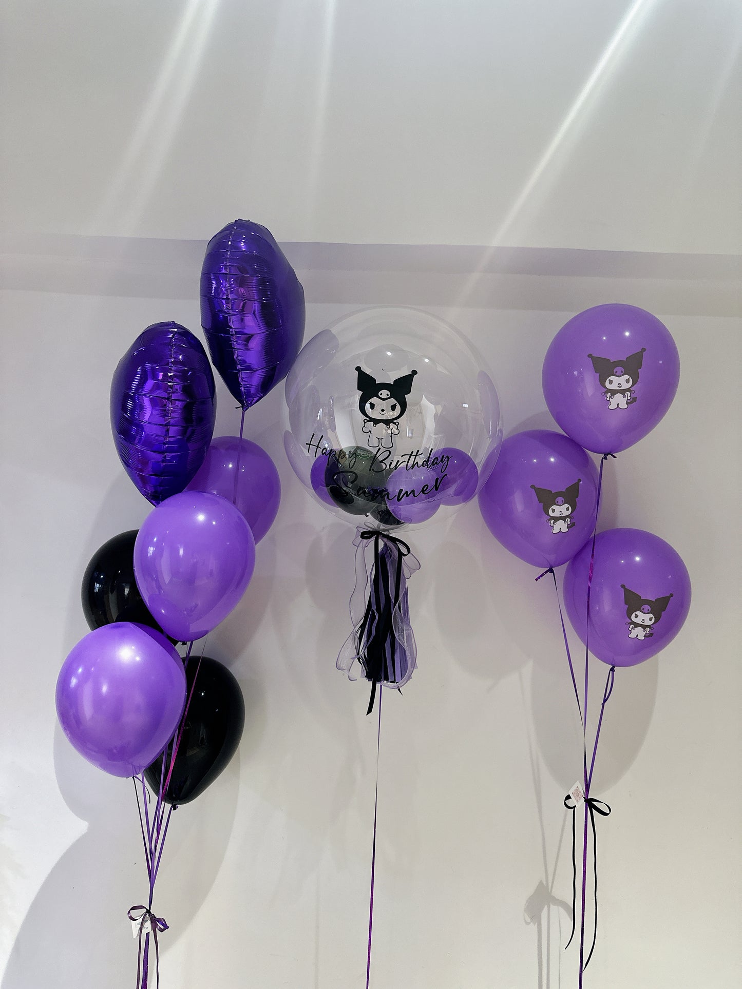 Kuromi生日氣球串套裝Kuromi Birthday Balloon Bouquet Set