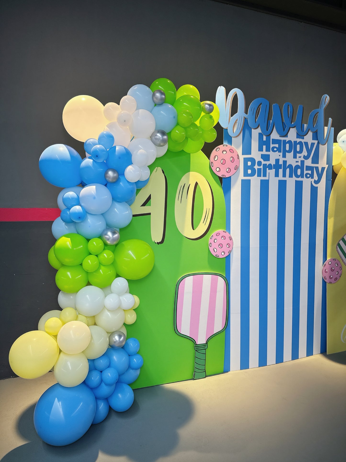 Pickleball主題生日氣球佈置Pickeball theme Birthday Balloon Deco