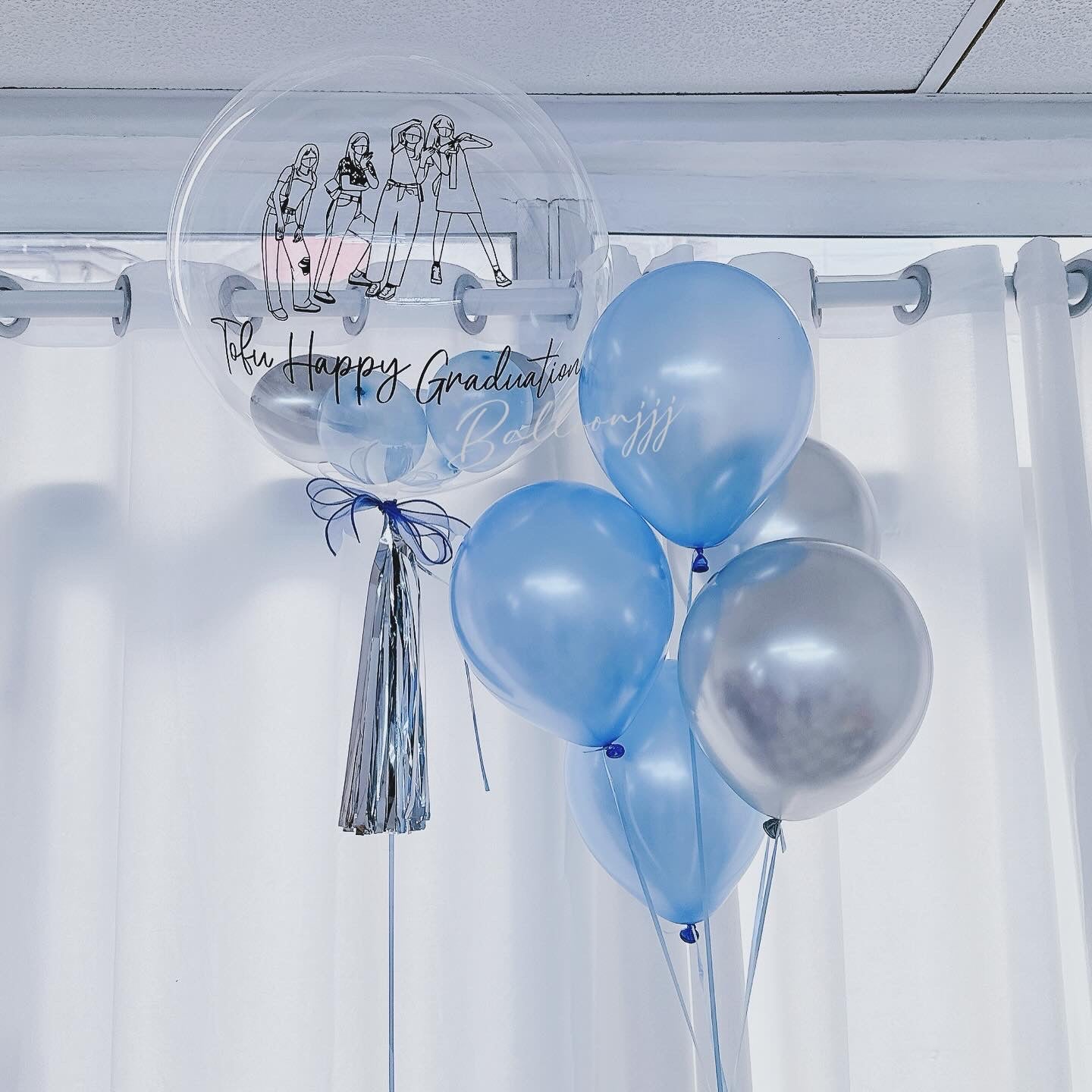 人樣線條畢業氣球串套裝Graduation Balloon Bouquet Set
