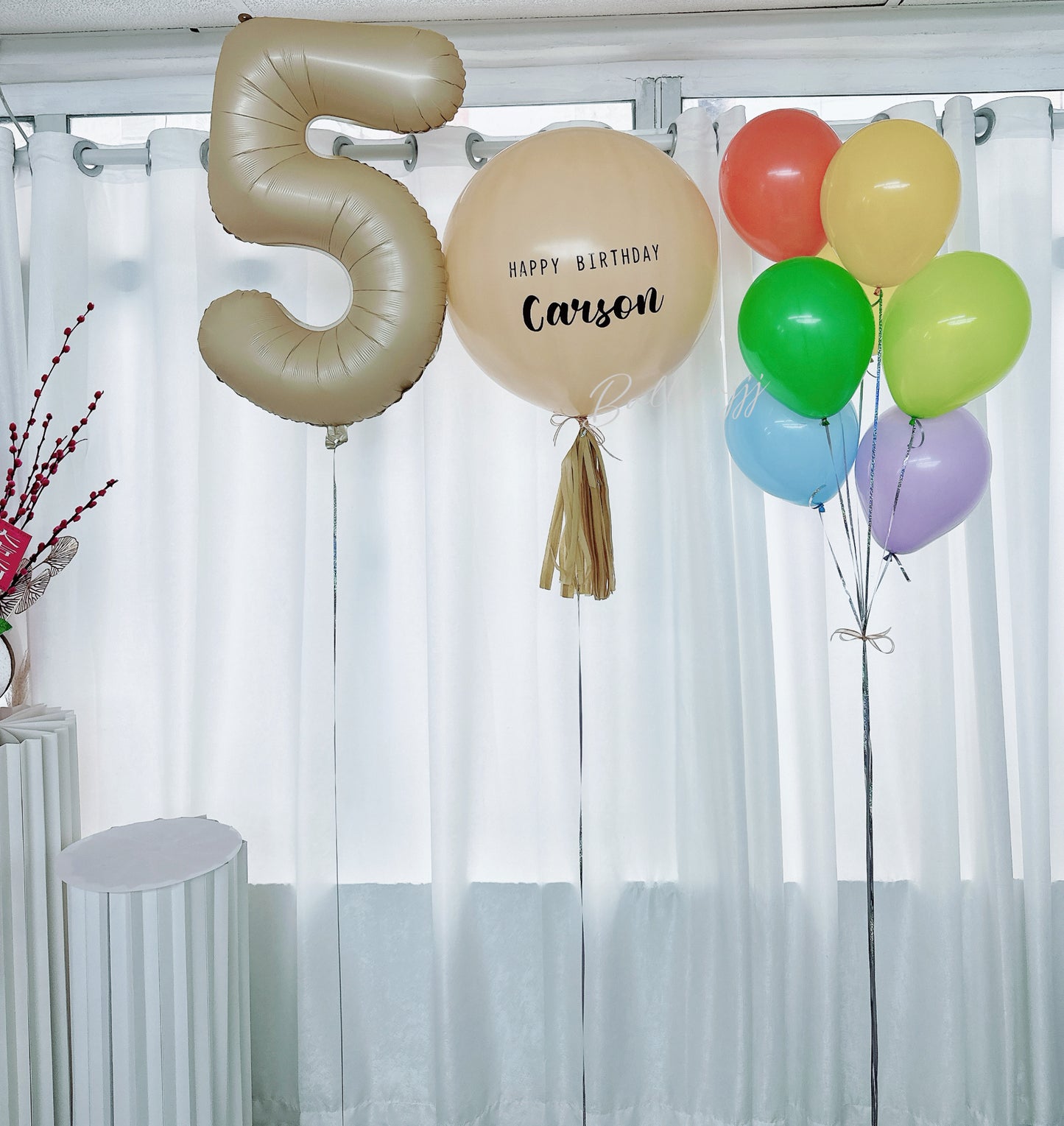 5數字氣球串套裝 Birthday Balloon Bouquet Set