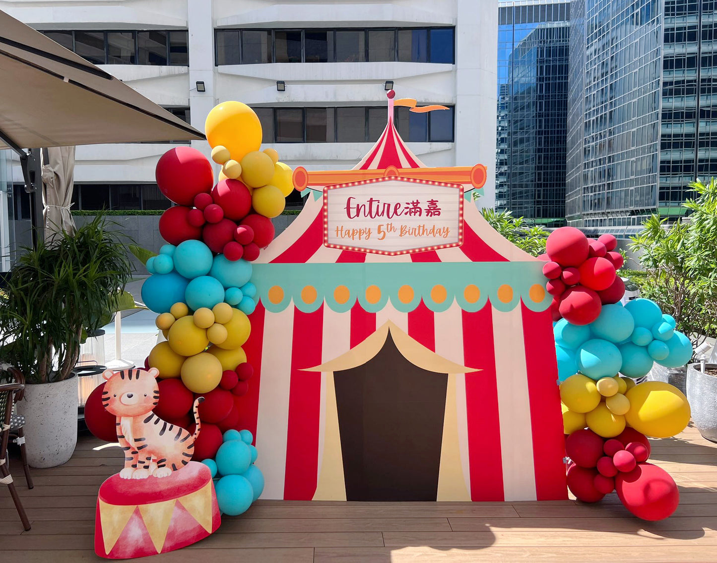 馬戲團小朋友生日氣球佈置Circus Birthday Balloon Deco