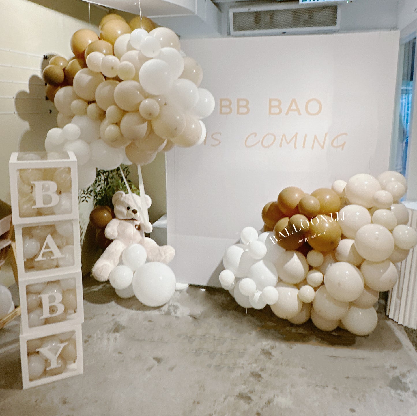 性別揭曉氣球佈置Baby Gender Reveal Deco