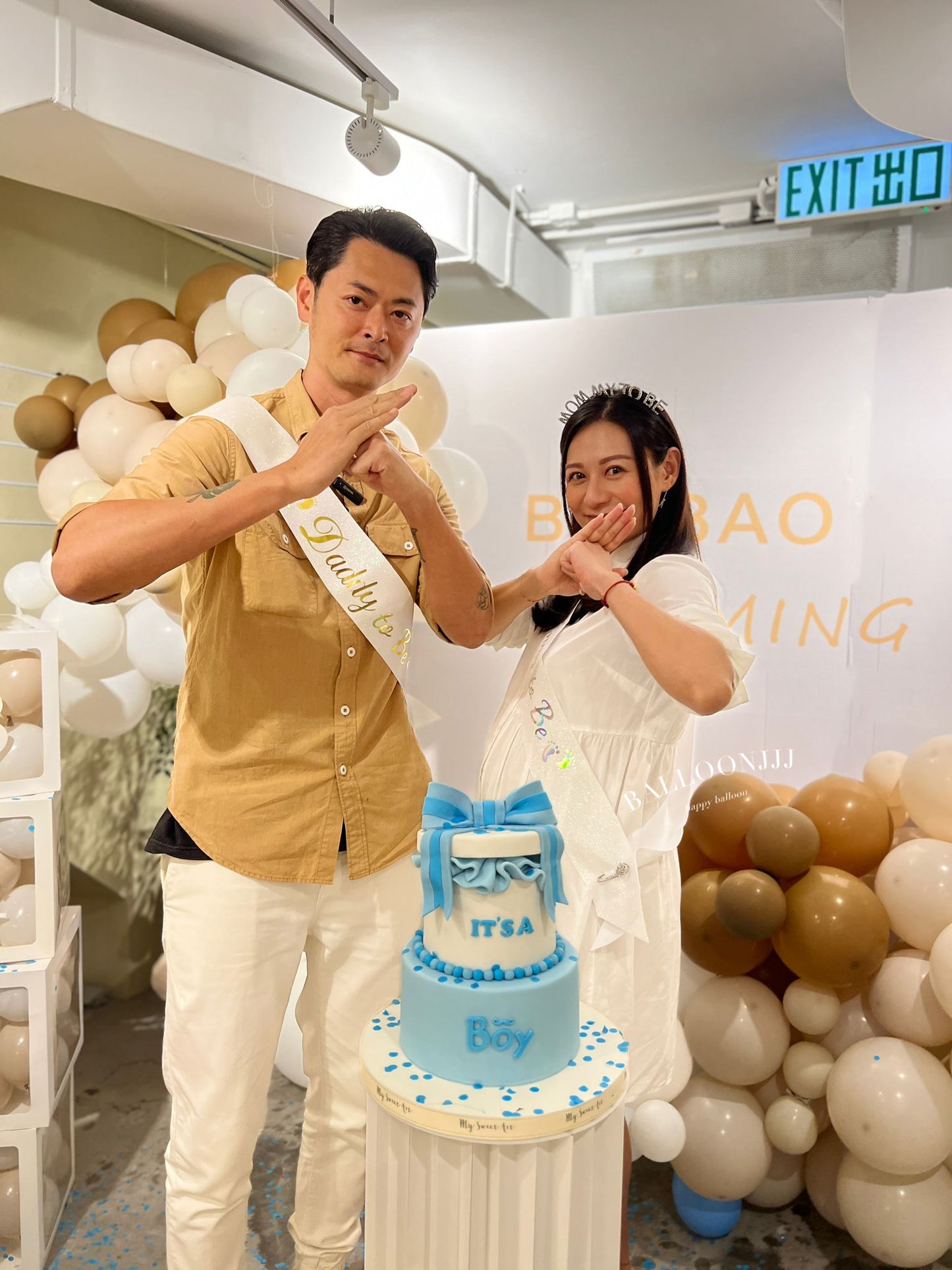 性別揭曉氣球佈置Baby Gender Reveal Deco