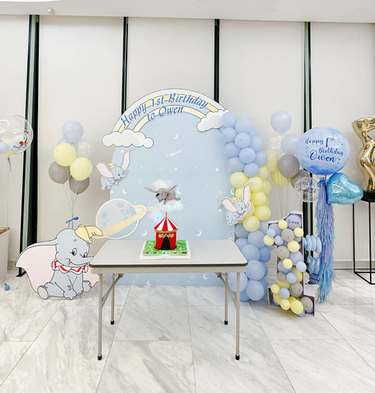 小飛象生日氣球佈置Dumbo Birthday Balloon Deco