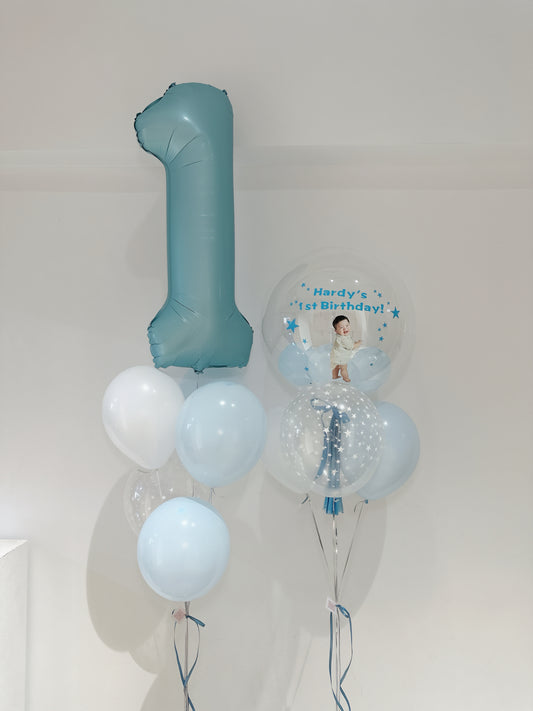 彩print BB相生日氣球串套裝 Photo Printing Balloon Bouquet Set