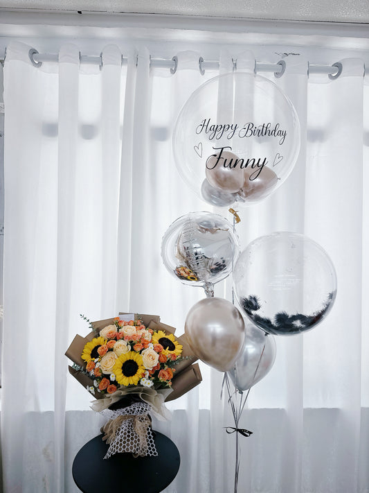 生日氣球花束Set Balloon Flower Bouquet Set