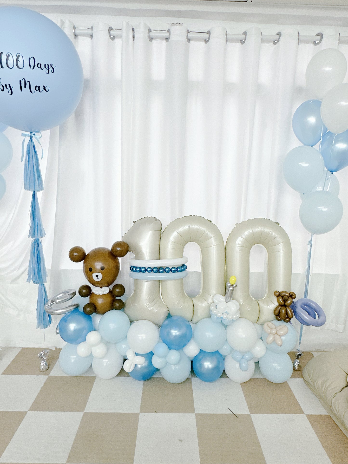 100日熊仔氣球座套裝 100 Days Bear Theme Balloon Set